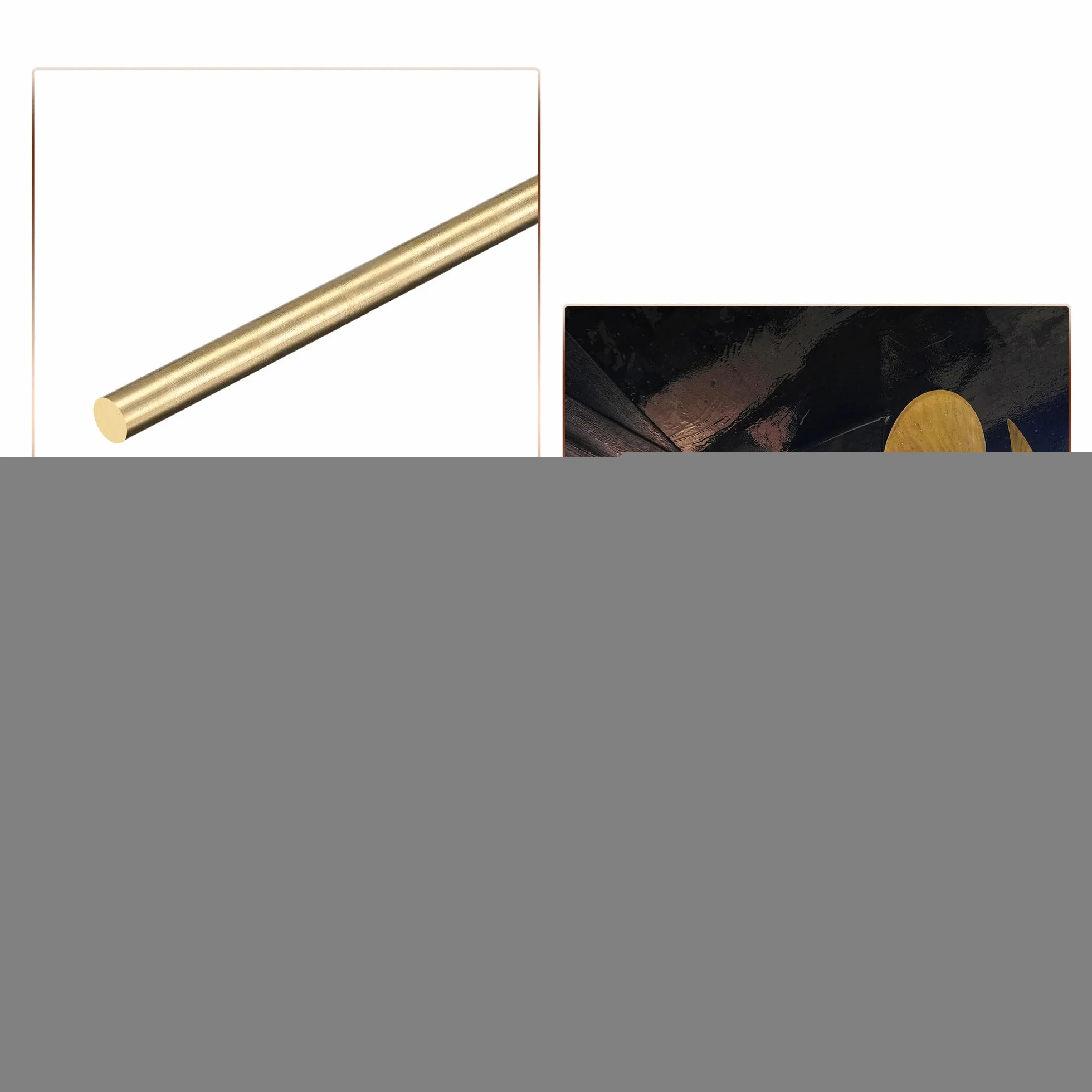 PATIKIL Ottone Stelo Rotondo 6mm 1/4" 250mm Barra Tornio per RC Modello
