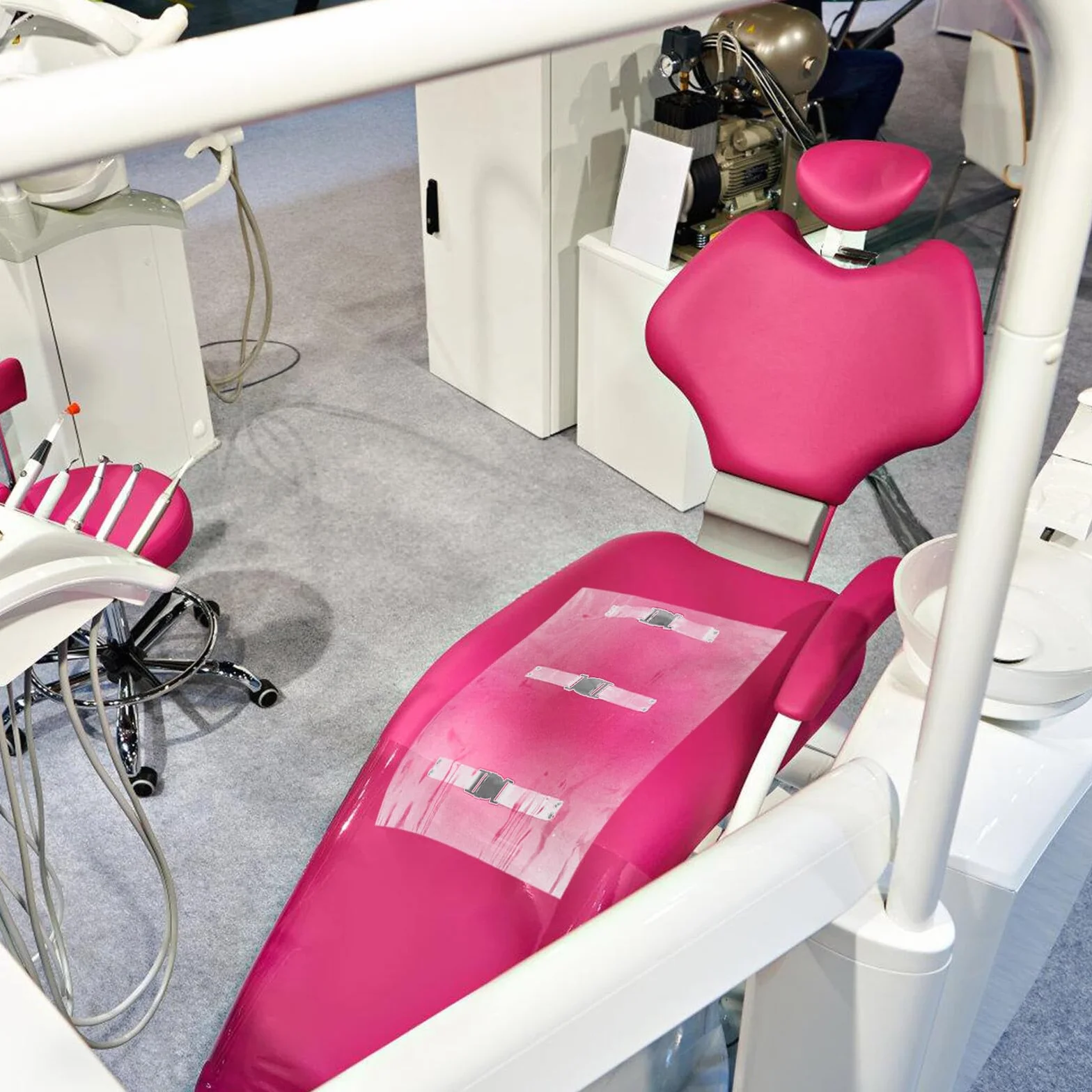 Gatuida Copri Piedi e Antiscivolo per Poltrona Odontoiatrica in Pvc Bordi Arrotondati 4 Pezzi Resistente alla Pressione per Studio Dentistico