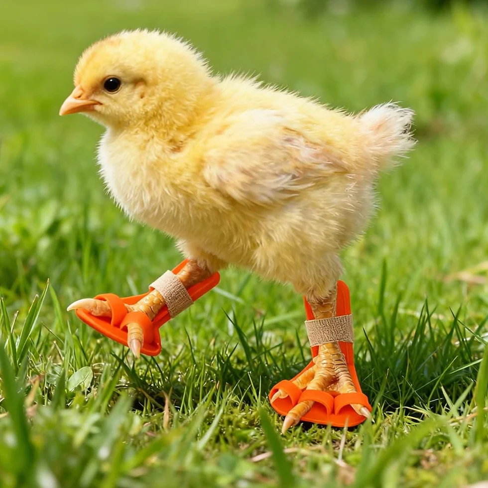Tutore per Zampe di Pollo 8 Pezzi Correttore Gamba Allargamento Pulcini Supporto Zampe 2 Cinghie a Rotolo Uccelli