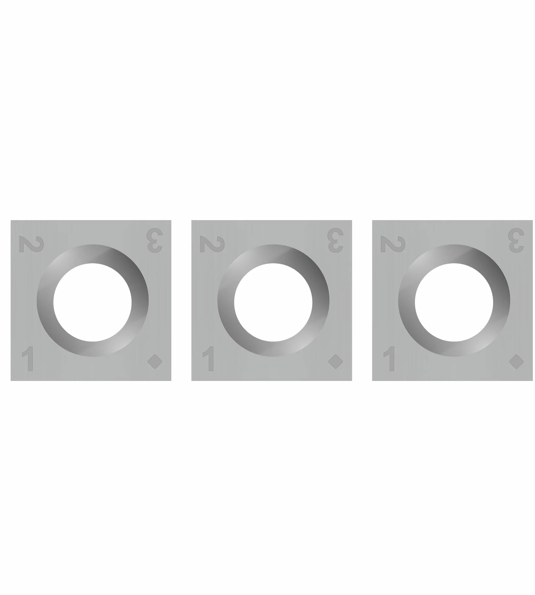 Inserti in carburo di tungsteno da 15mm, 15x15x2,5mm per tornitura del legno, pialla a spirale e fresa, 3Pezzi