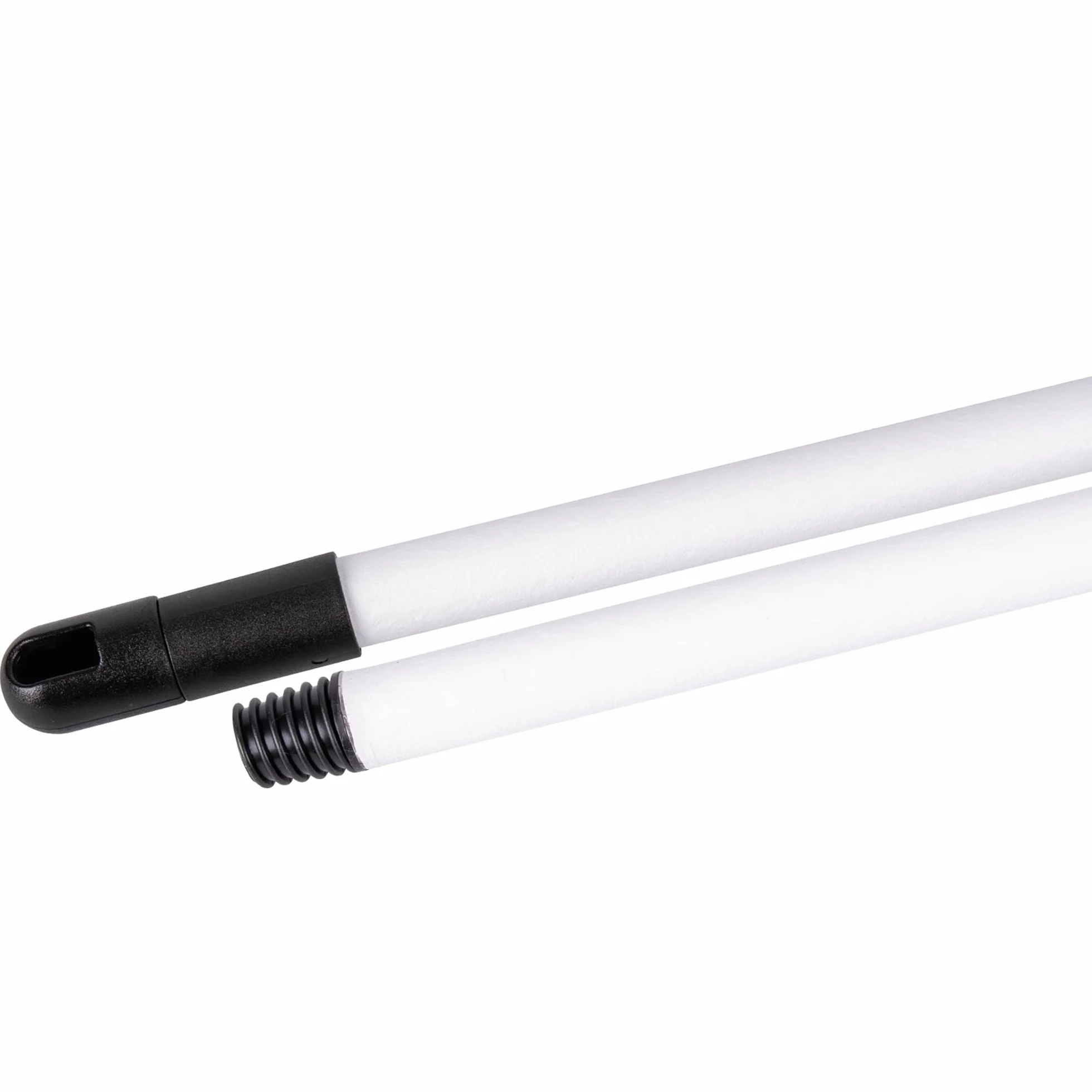 La Briantina Manico Professionale Frosted per Scope, Metallo Plastificato, Antiscivolo, 130 cm, Filetto Universale, Bianco
