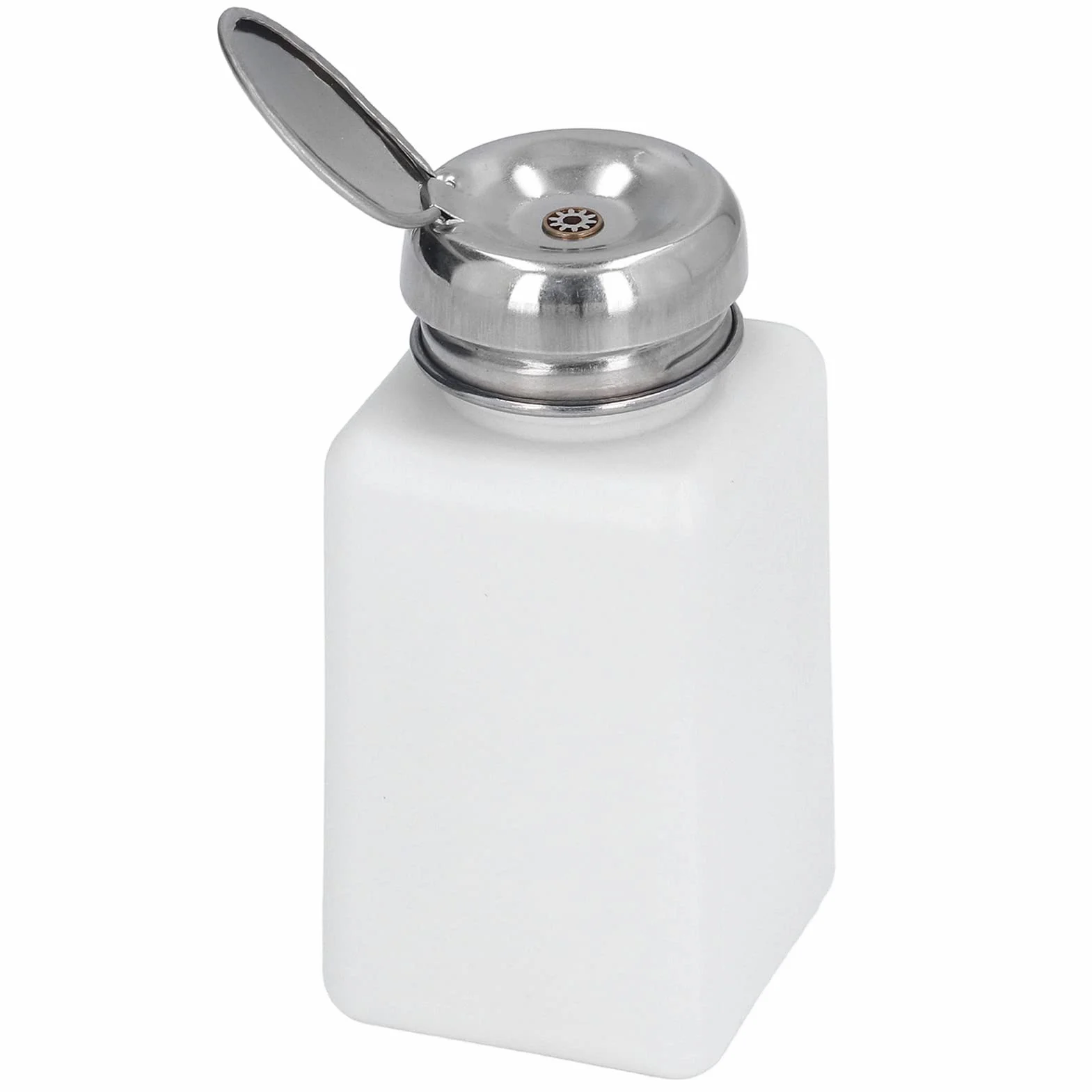 Raguso Flacone Quadrato Sicuro ESD, Dispenser di solvente in HDPE a Pressione per Laboratorio Bianco