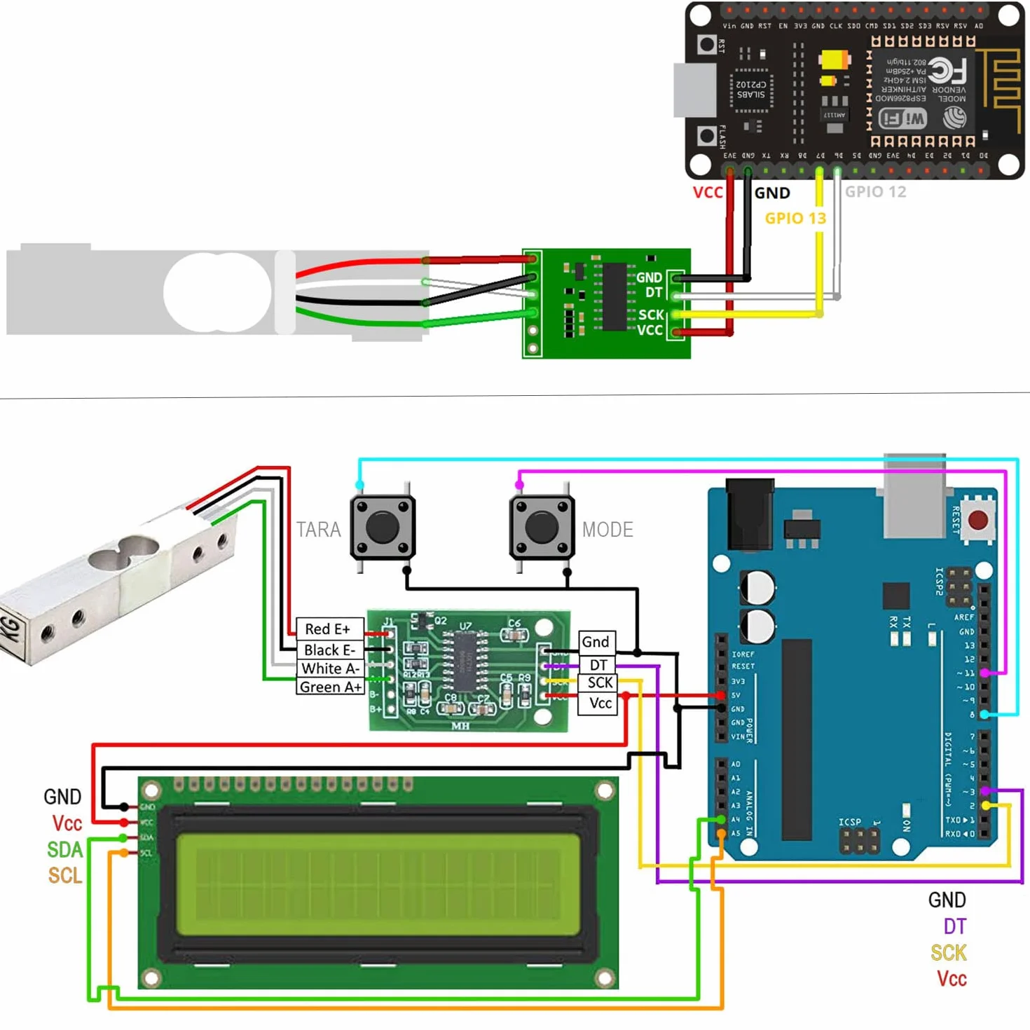 DIYmalls Cella di carico 5 kg sensore di peso + modulo amplificatore HX711 AD per Arduino (5 kg)