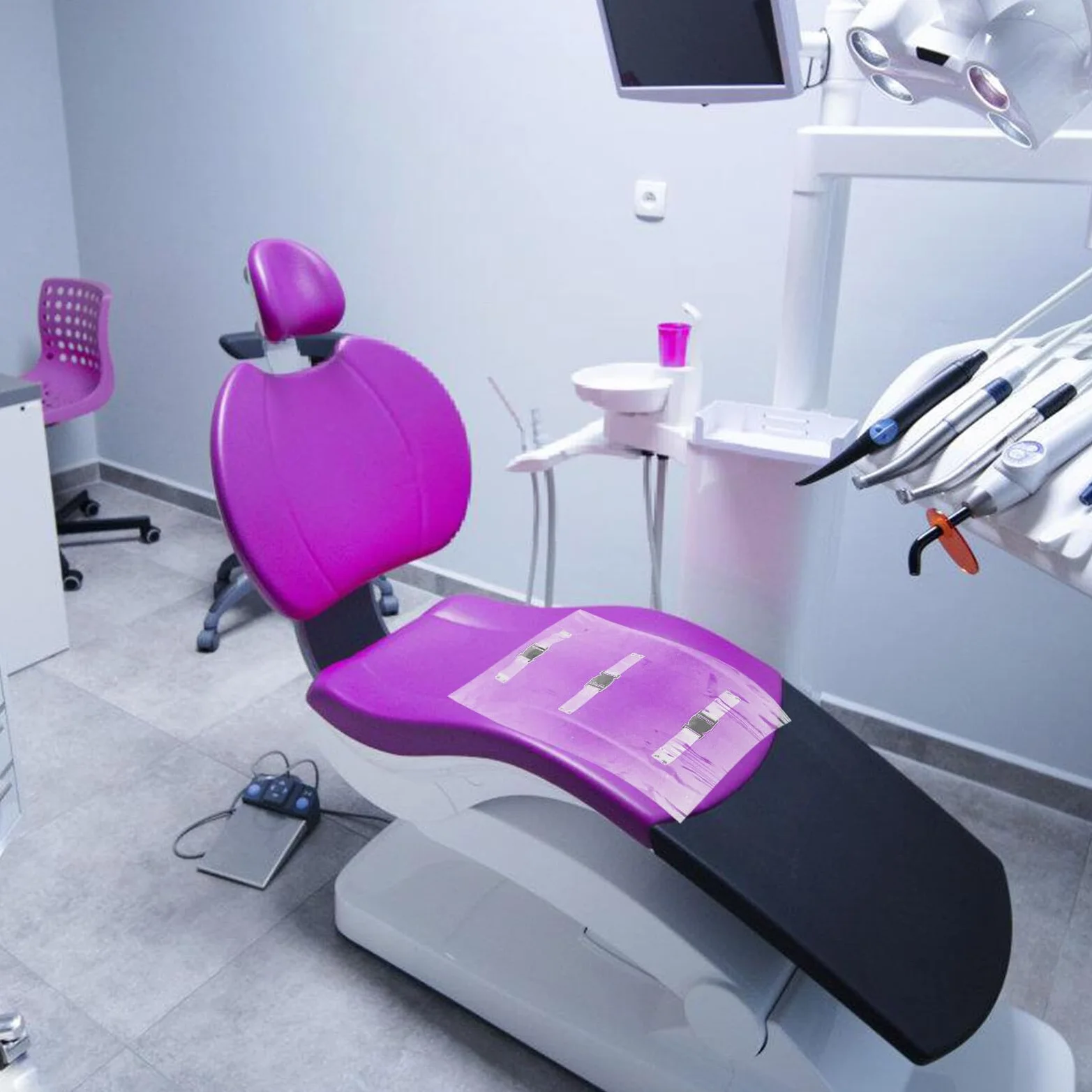 Gatuida Copri Piedi e Antiscivolo per Poltrona Odontoiatrica in Pvc Bordi Arrotondati 4 Pezzi Resistente alla Pressione per Studio Dentistico