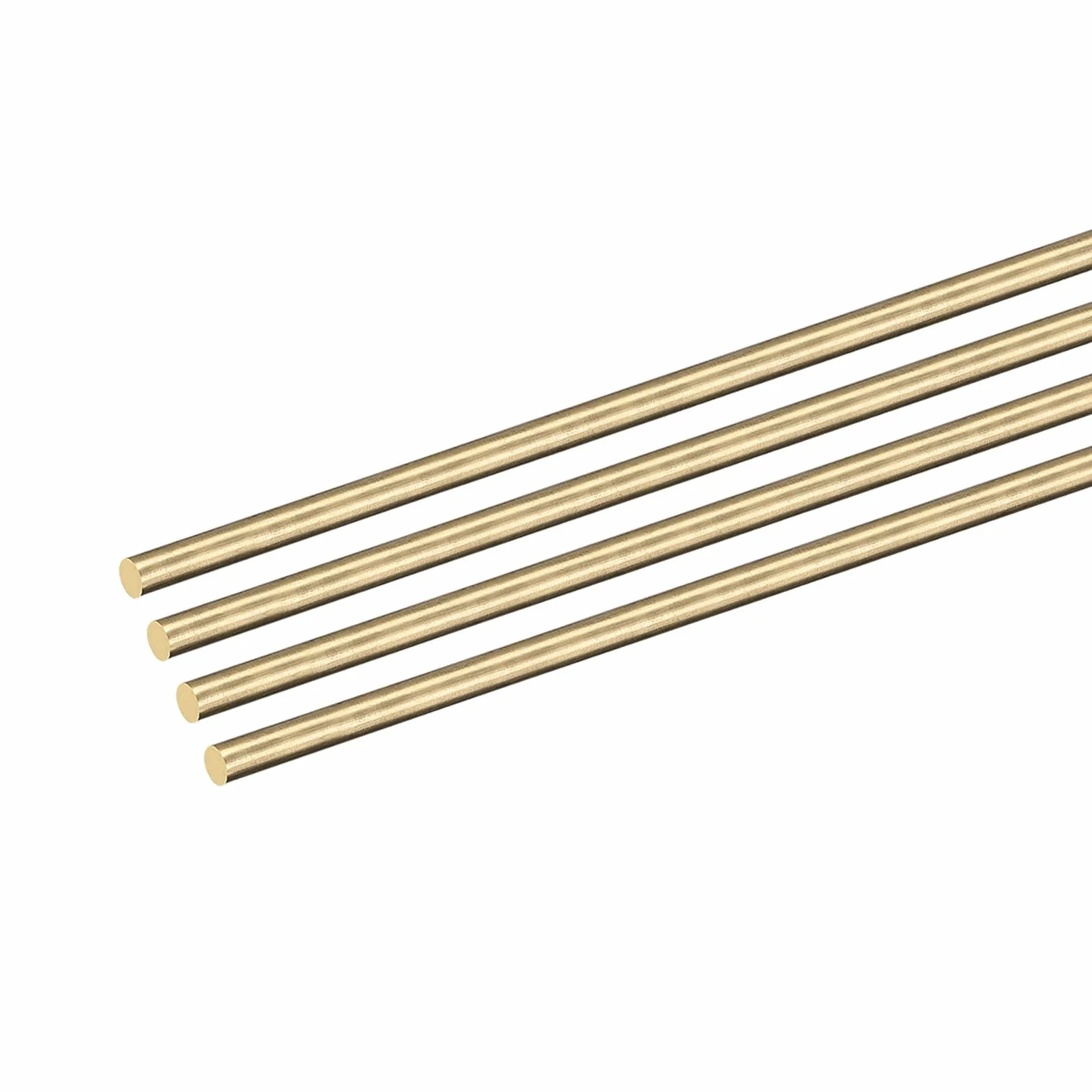 DMiotech 4pz 2mm x 150mm, Ottone Massiccio Tondo Asta, Ottone Asta Tornio Barra Scorte per Fai-da-Te Artigianato