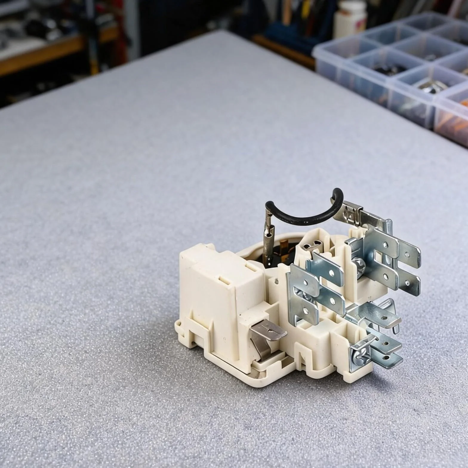 QP3-15/C PTC - Relè di avviamento PTC, protezione da sovraccarico, per frigorifero Frestec e compressore congelatore, parte di ricambio bianca, 6 x 6 x 3 cm, facile da installare