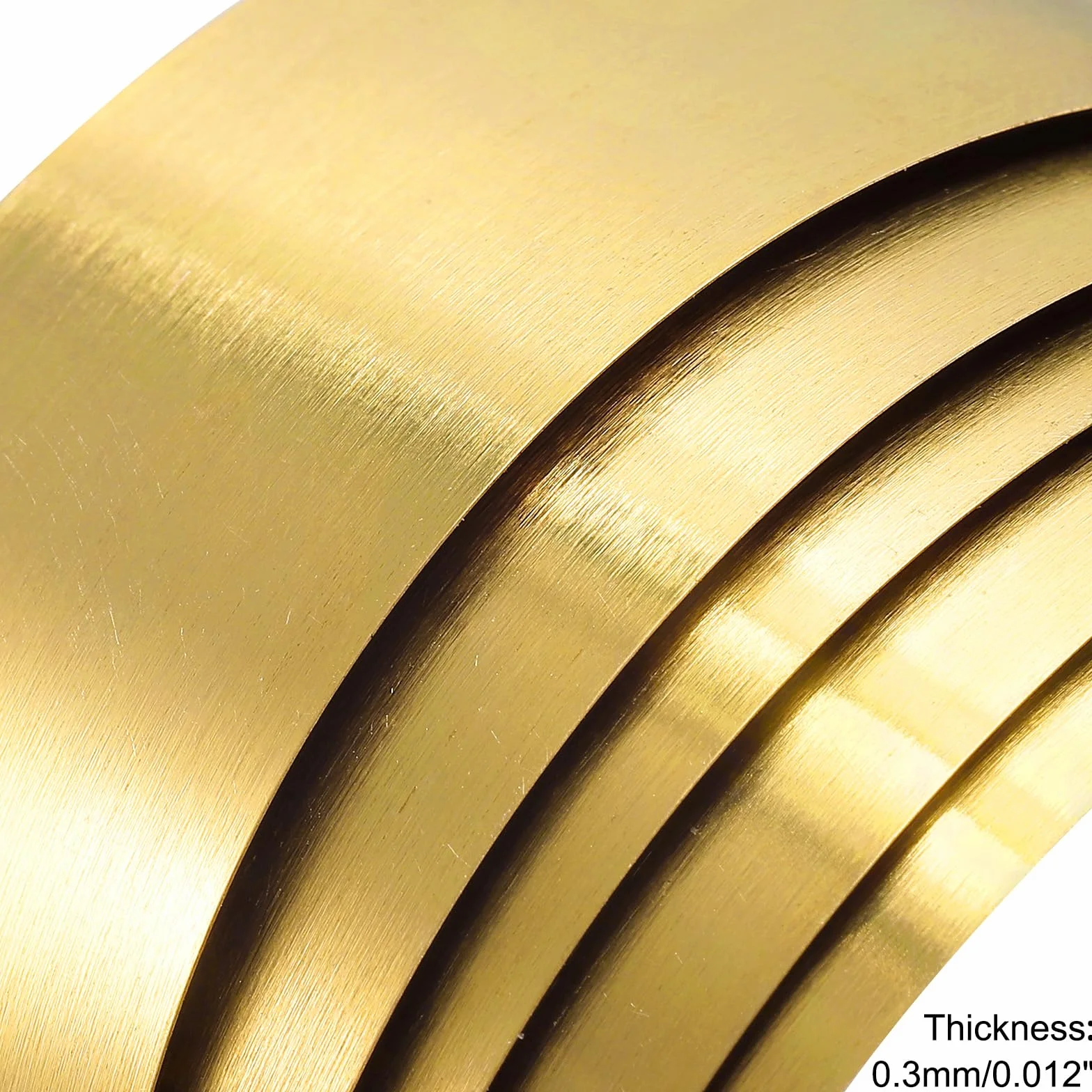 QUARKZMAN Ottone Foglio Rotolo, Metallo Lamina Piastra 1000mm x 40mm x 0,3mm Foglio di Ottone Piastra in Ottone Lamiera Sottile Fogli di Rame per Sbalzo