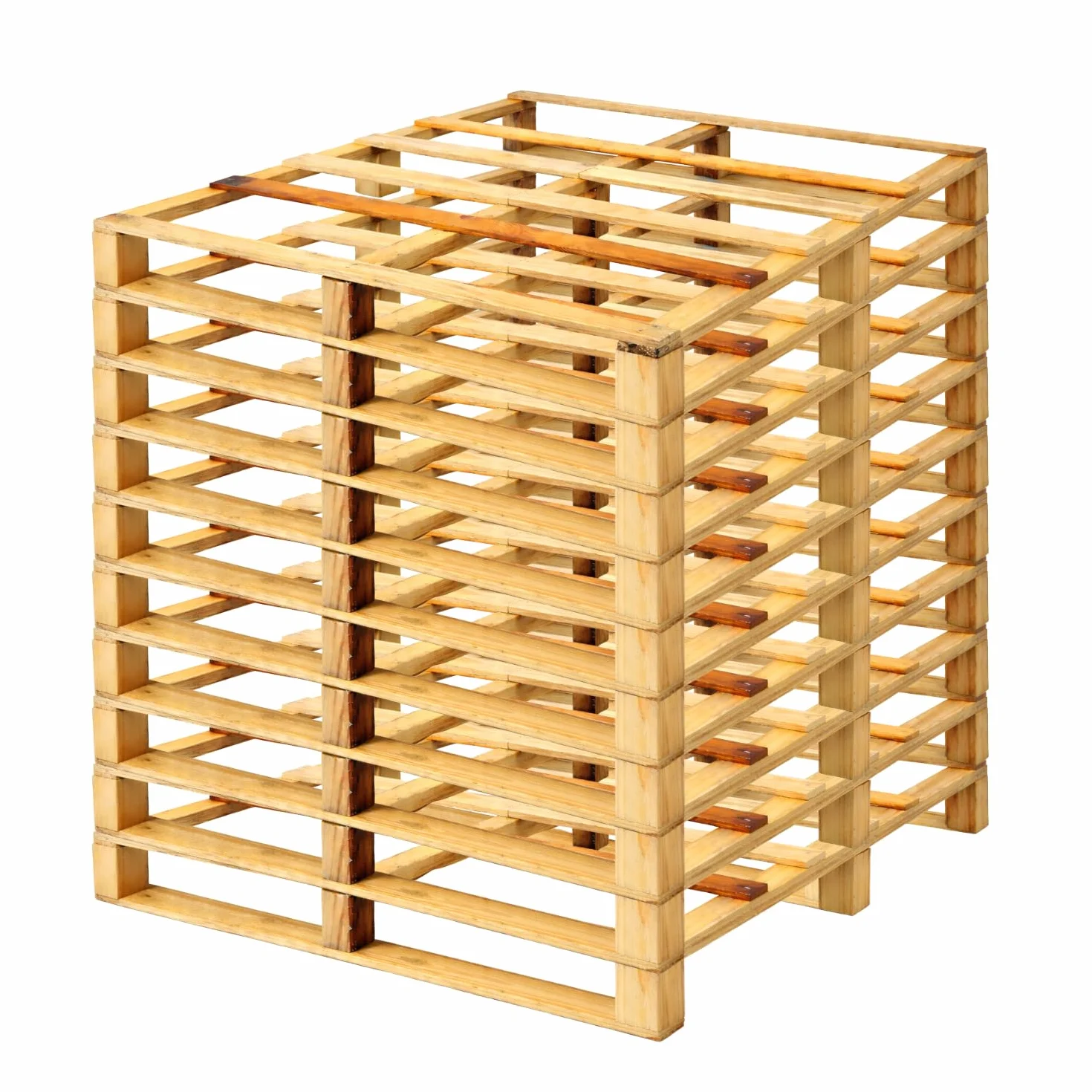 Paluplus 10 Pedane vuote in Legno, Misura 120x80 cm, Bancali Pellet a Perdere per Magazzino, Logistica e Trasporto Merci
