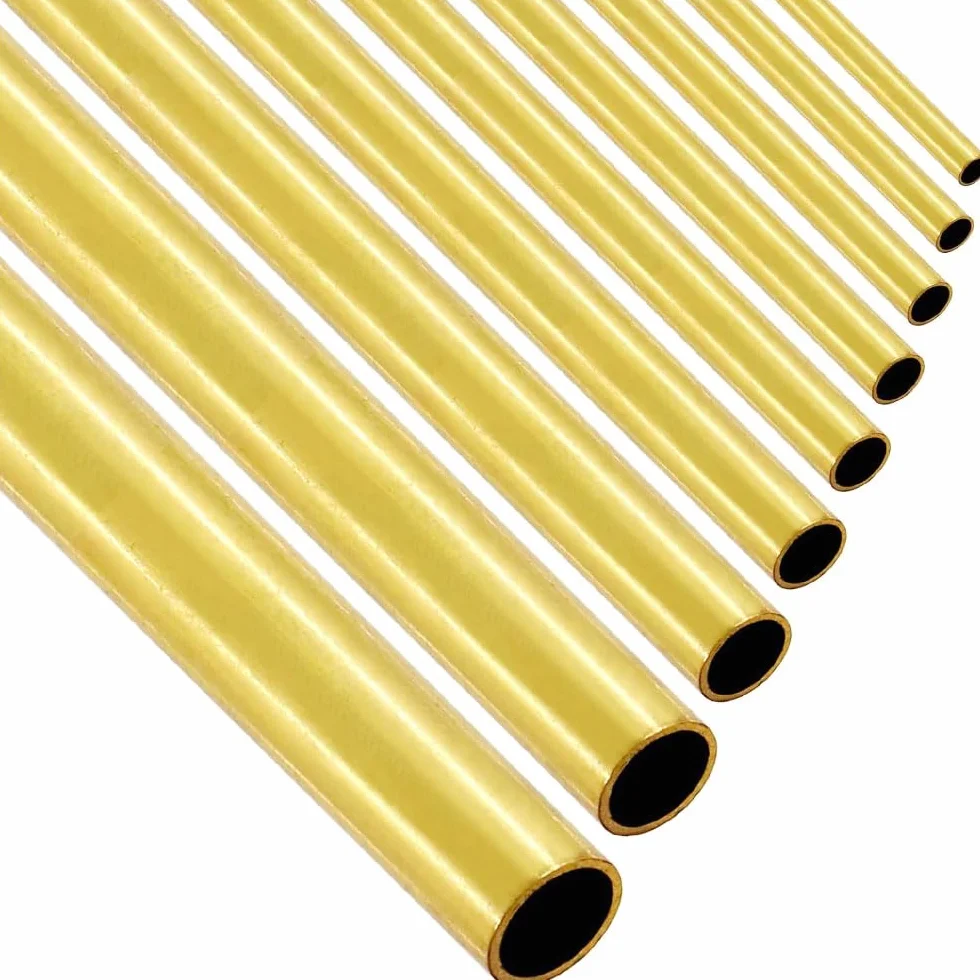Tubo in Ottone H62 Meccanico 500 mm Spessore 0,5 mm Diametro 14-25 mm