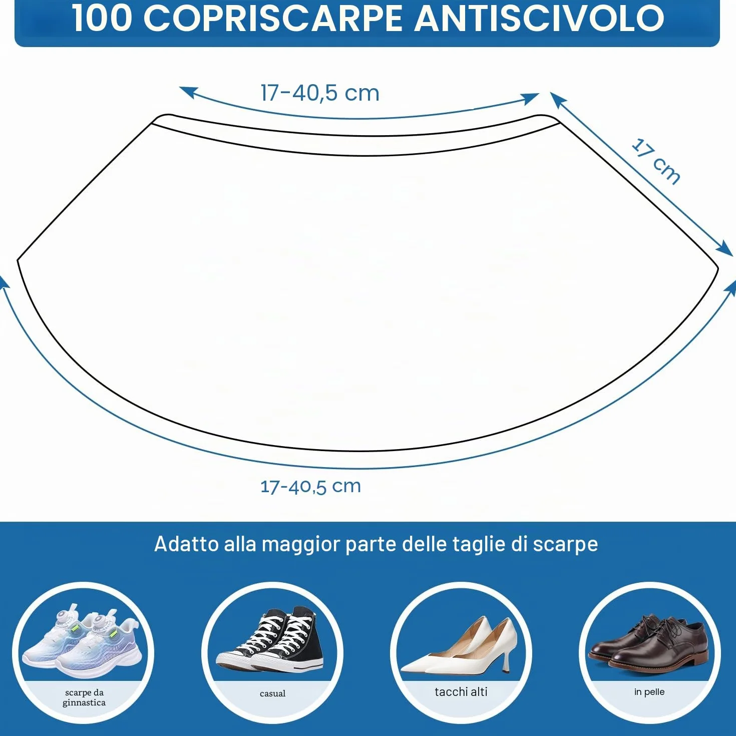 LATRAT Set di 100 Scarpe usa e Getta, Calzari Monouso in Tessuto, Copri Scarpe da Casa