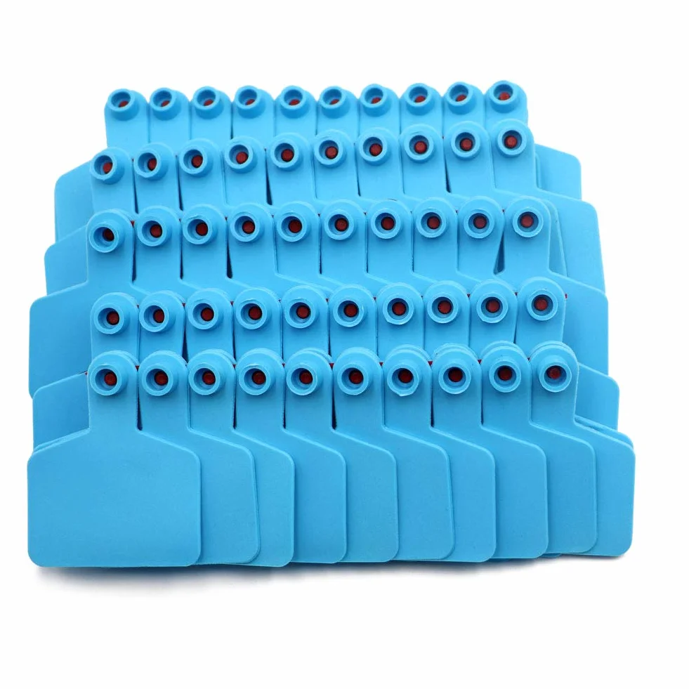 Etichette auricolari vuote per bestiame TPU Confezione da 100 blu