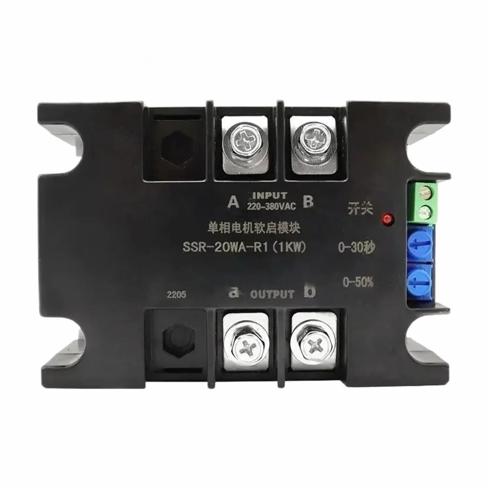 Modulo Soft Start Soft Start Motore monofase 220 V Soft Start 50-60 Hz Compatibile 2/4/6/8KW(SSR-100WA-R1(4KW))