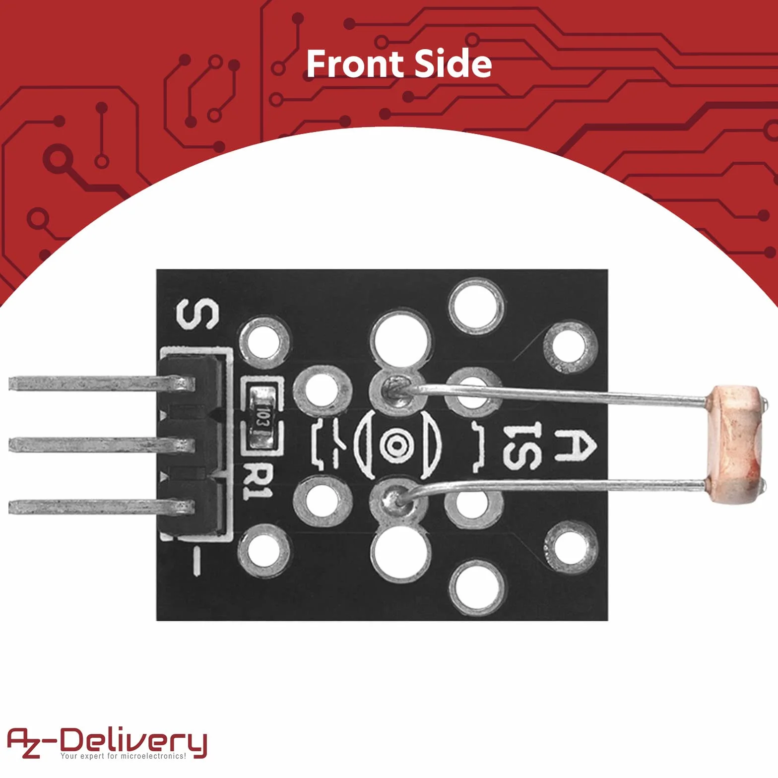 AZDelivery 3 x KY-018 LDR Sensore di Luminosità con Fotoresistenza Diodo compatibile con Arduino incluso un E-Book!