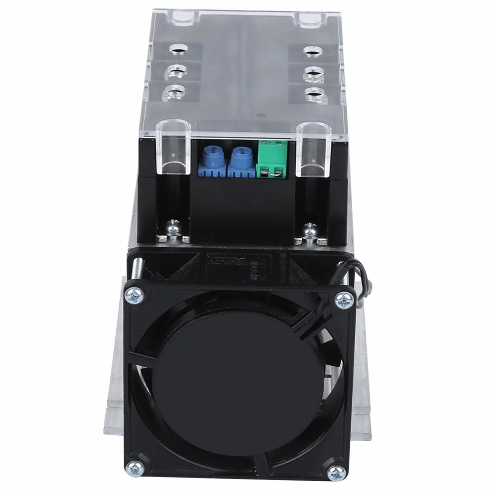 SSR-100WA-R (4KW) Scheda di Avviamento del Motore, Motorino di Avviamento Dolce Monofase a 2 Fasi Accessorio di Controllo Industriale Inferiore in Ottone per Pompa Dell'acqua(Modulo + radiatore)