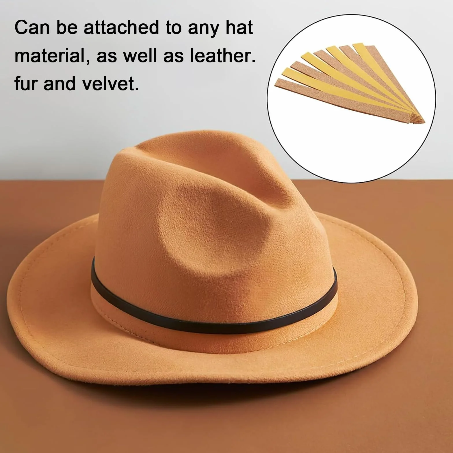 Strisce Di Sughero Autoadesive 200x20x2mm Per Regolare La Vestibilità Dei Cappelli