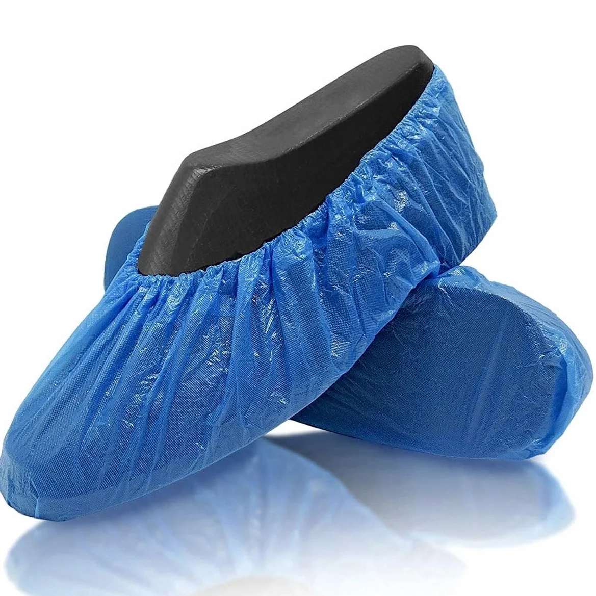 Copriscarpe Monouso CPE 100 Pezzi - Calzari usa e getta Impermeabili - 2,3g Azzurri Taglia Unica