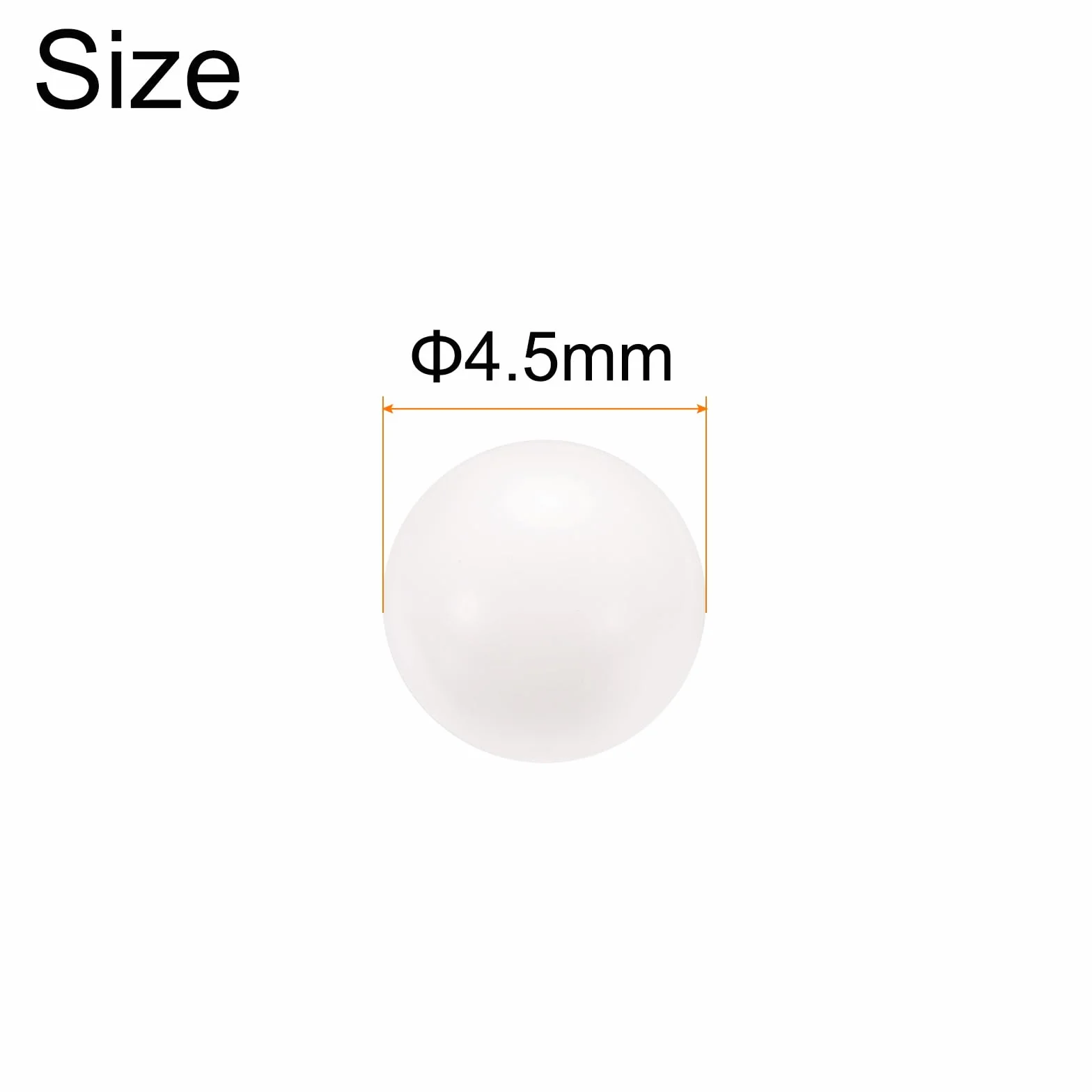 QUARKZMAN 200pz Sfere di Cuscinetto in Plastica 4.5mm, Sfere per Cuscinetti in Plastica Solida