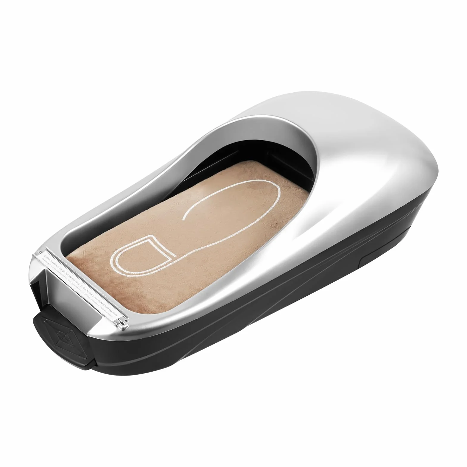 Dispenser portatile per copriscarpe, con pellicola per scarpe, argenteo, per casa ufficio supermercato