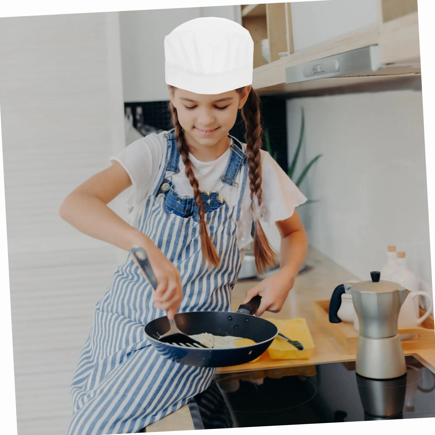 LIFKOME 20 Pezzi Cappello Cuoco Bambino Monouso Non Tessuto Bianco