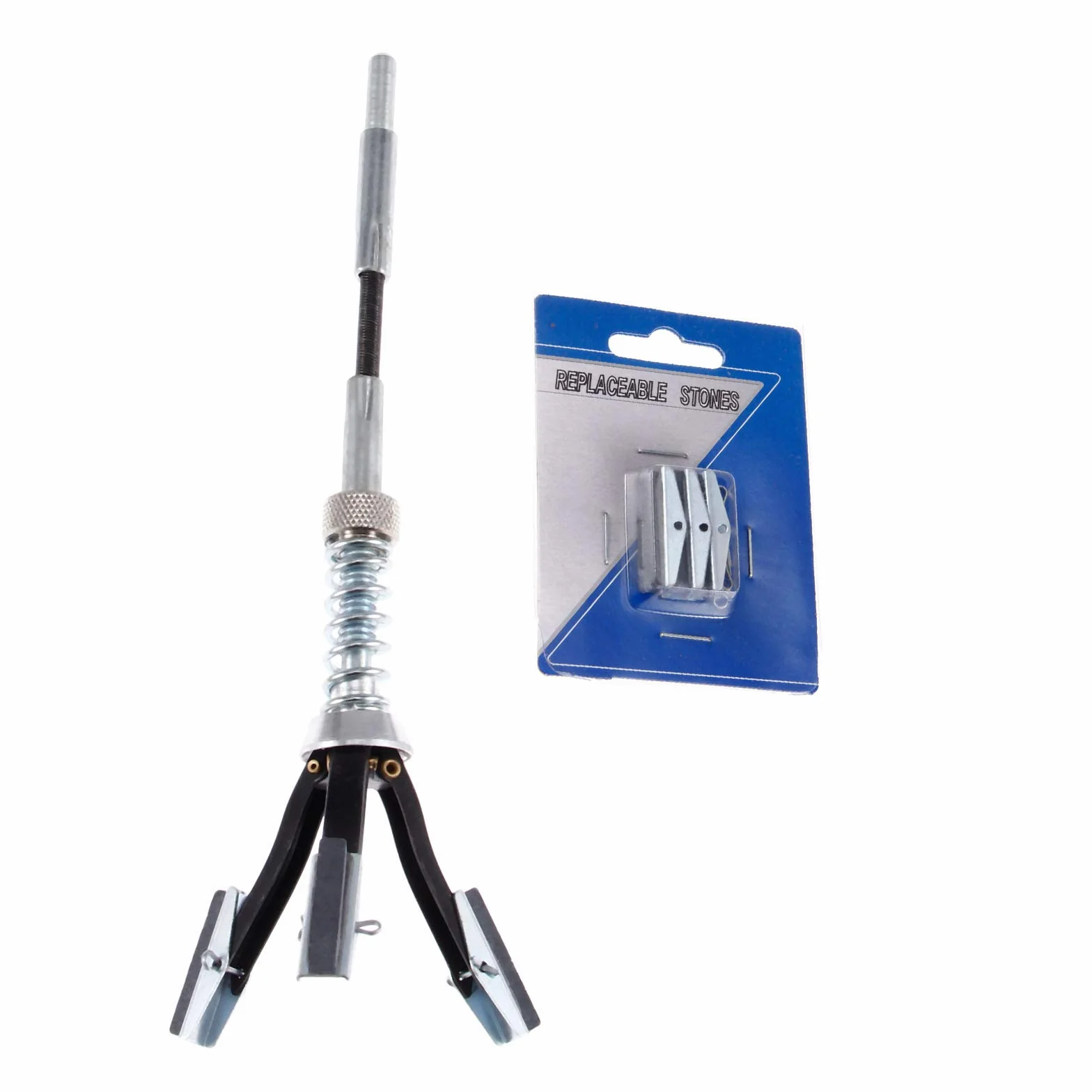 gohantee Cilindro motore Hone regolabile Deglazer 3/4 "a 2-1/2" diametro con 3 pezzi 1-1/8 "pietre lunghe 220 Grit cilindro motore auto rettifica freno Hone albero strumento