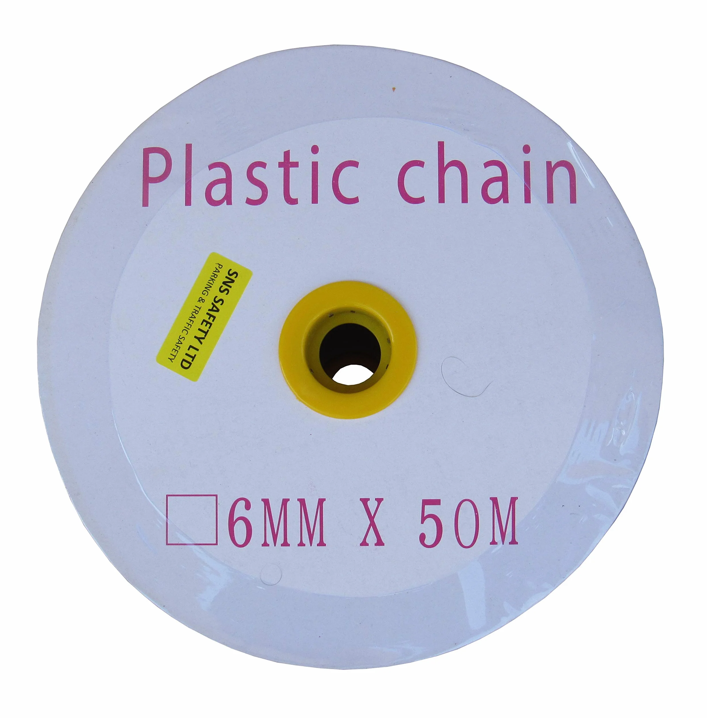 Catena di Plastica per Parcheggio Bianca e Rossa 6 mm 50 metri