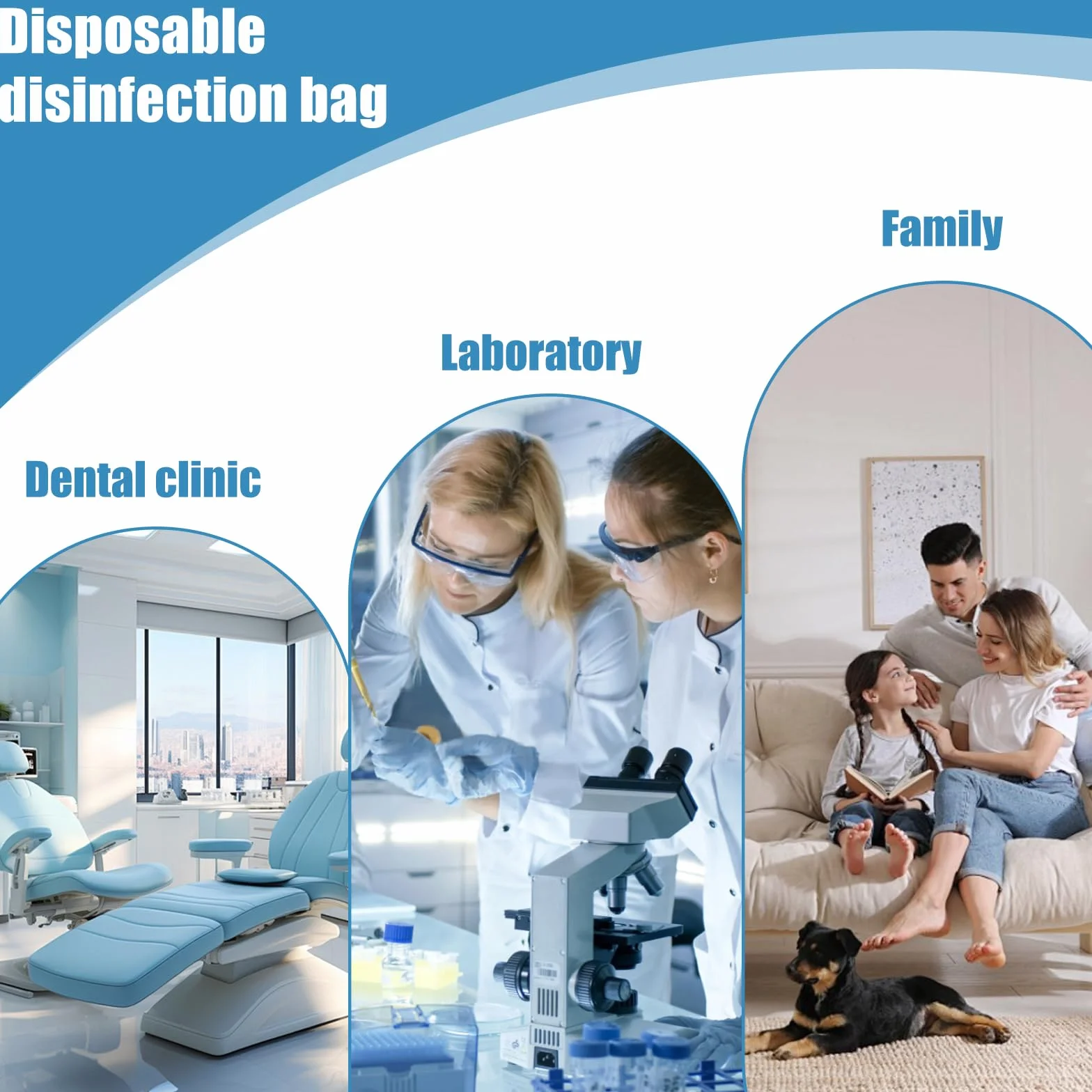 400 sacchetti per sterilizzazione, 90 mm x 260 mm, autoadesivi, sacchetti sterilizzatori usa e getta per strumenti di pulizia (400)