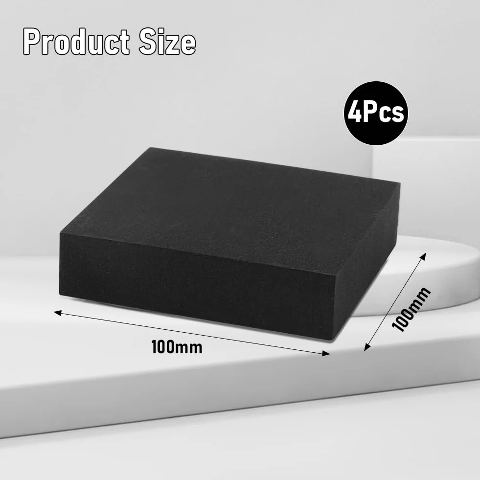Foglio di Gomma Espansa Autoadesiva 20mm Nero 100x100x20mm per Mobili Progetti DIY