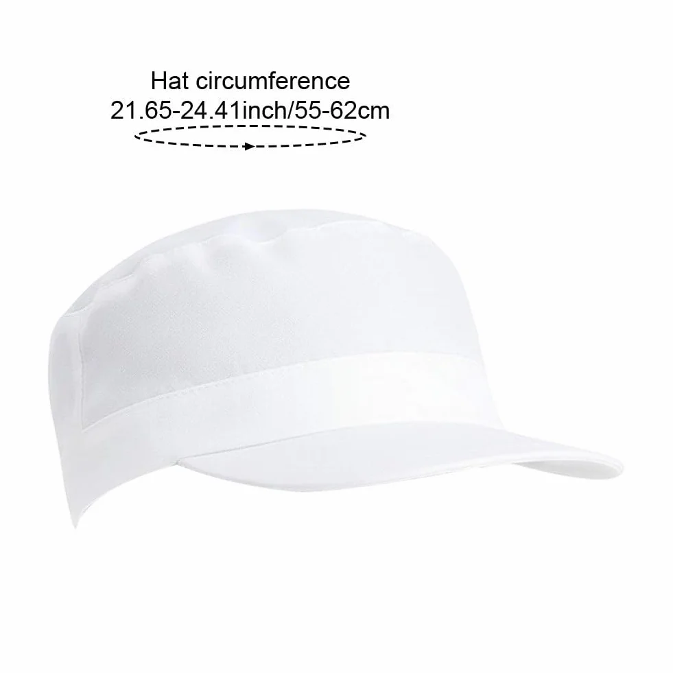 Cappello Lavoro Antipolvere con Visiera, Berretto di Sicurezza Traspirante per Chef