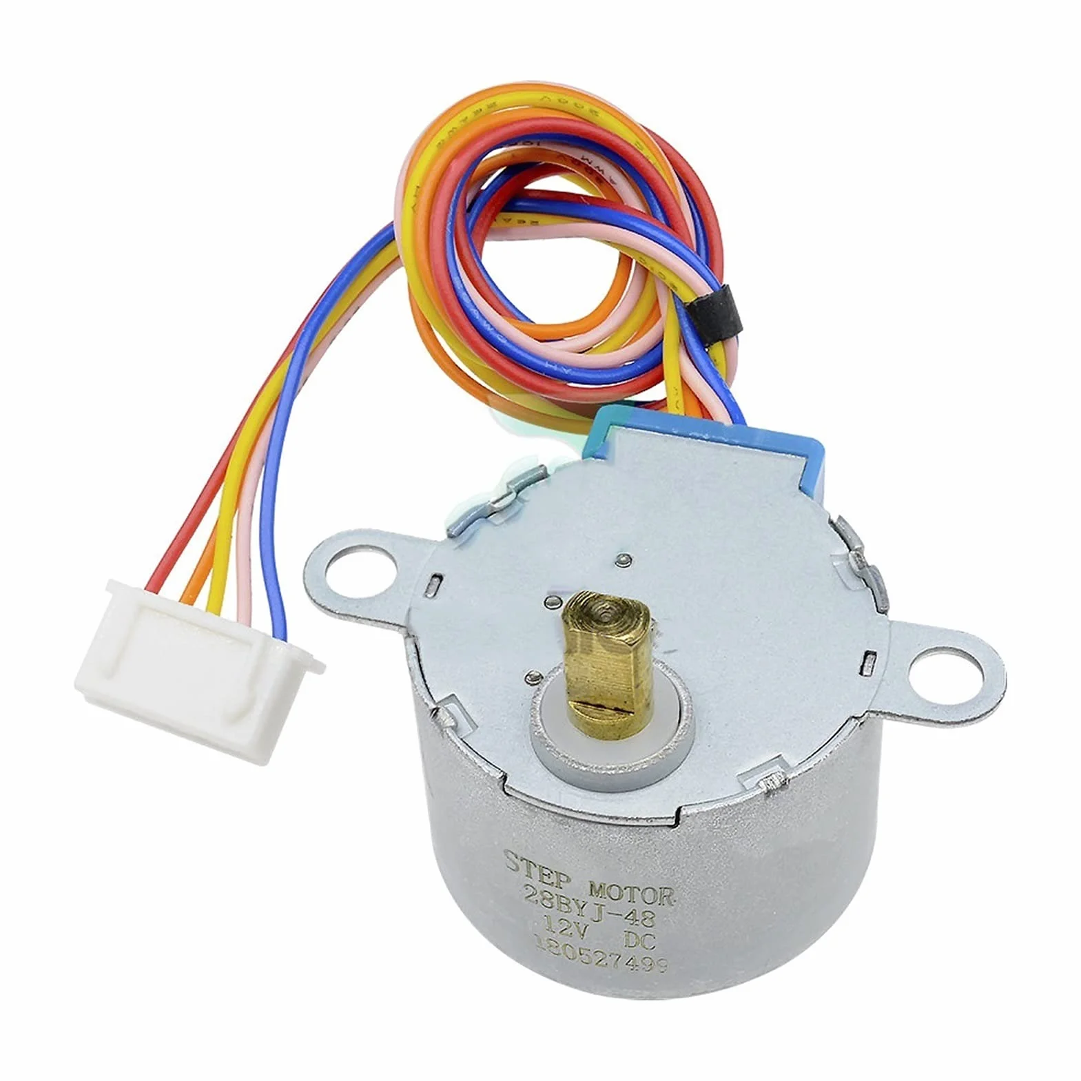 zxxin- Motore elettrico 28BYJ48. DC. Motore del passo di riduzione, 5V / 12V 4 Motorino passo-passo di fase, rendimento, 28BYJ 2 8BYJ-48. Robusto e durevole (Shaft Diameter : 12V Motor)