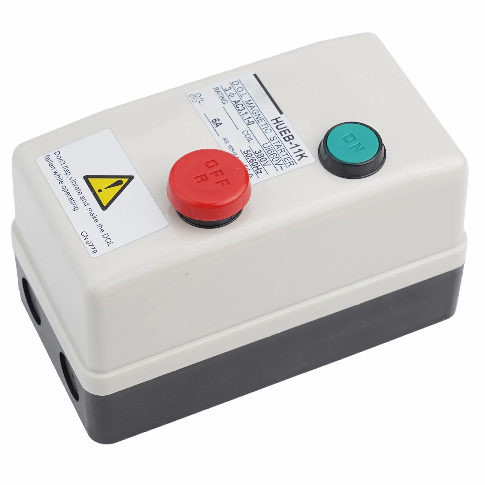 Besttoolifes 1 interruttore di avviamento motore elettromagnetico 3 fasi 380 V impermeabile per compressore interruttore motore trifase interruttore magnetico 380 V (4-6 A)