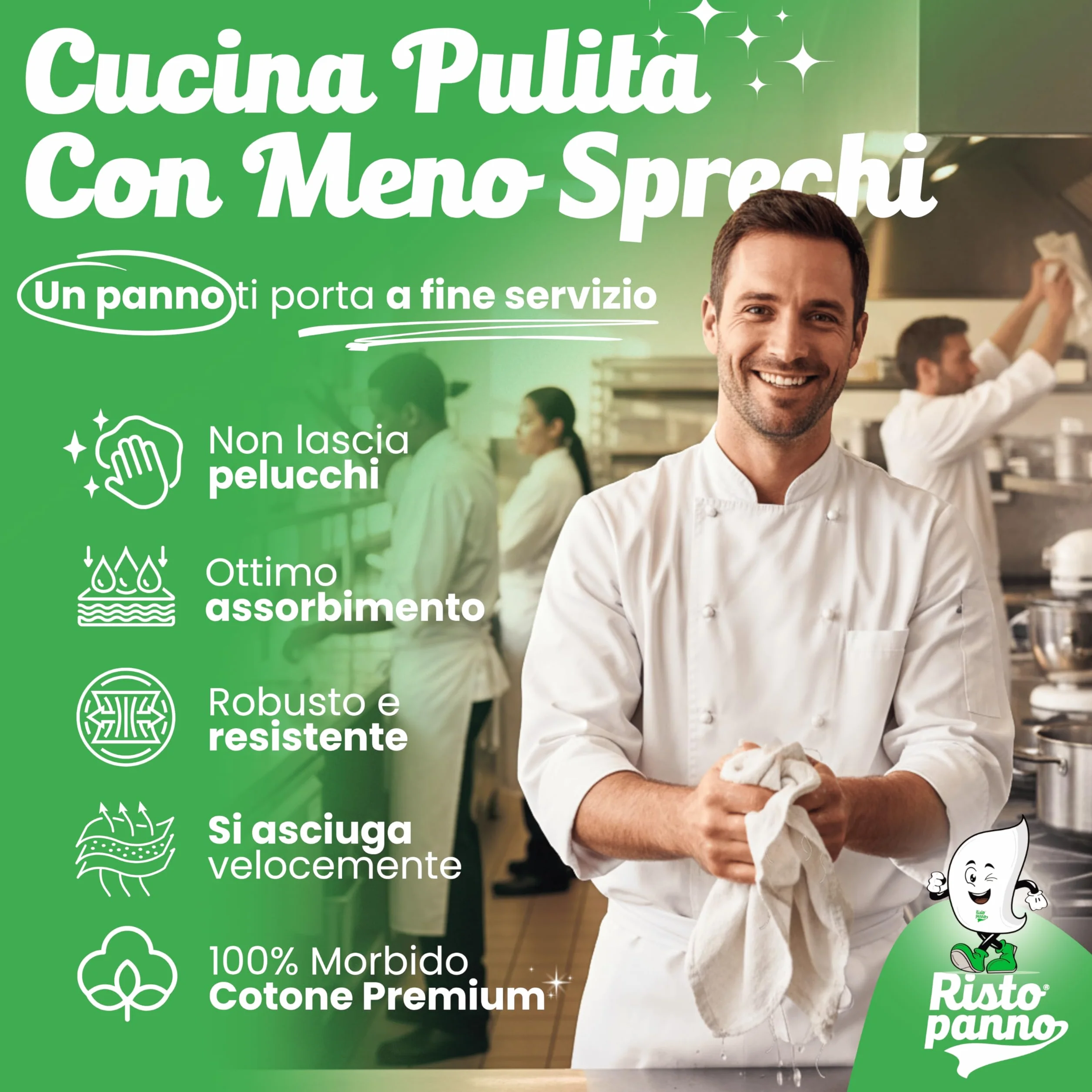 Panni Multiuso Stracci Bianchi Cotone Box 9 kg 40/50 x 50/60cm Alta Assorbenza Zero Pelucchi