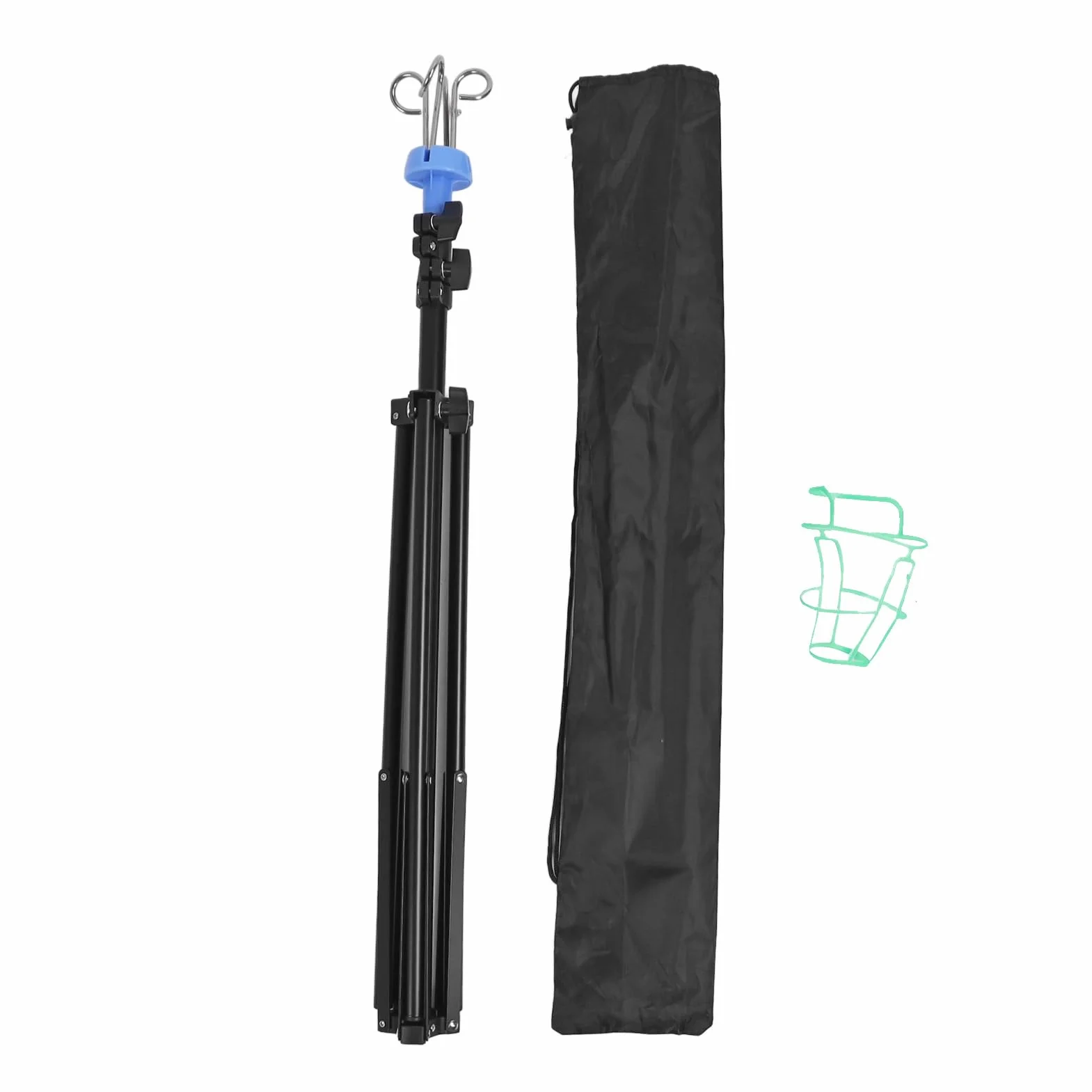 Haofy Supporto per Asta Portaflebo Portatile con Altezza Regolabile, Base per Treppiede Pieghevole, Ganci 4, Materiale Leggero e Robusto, per Borsa per Flebo o per Dialisi, Ampia