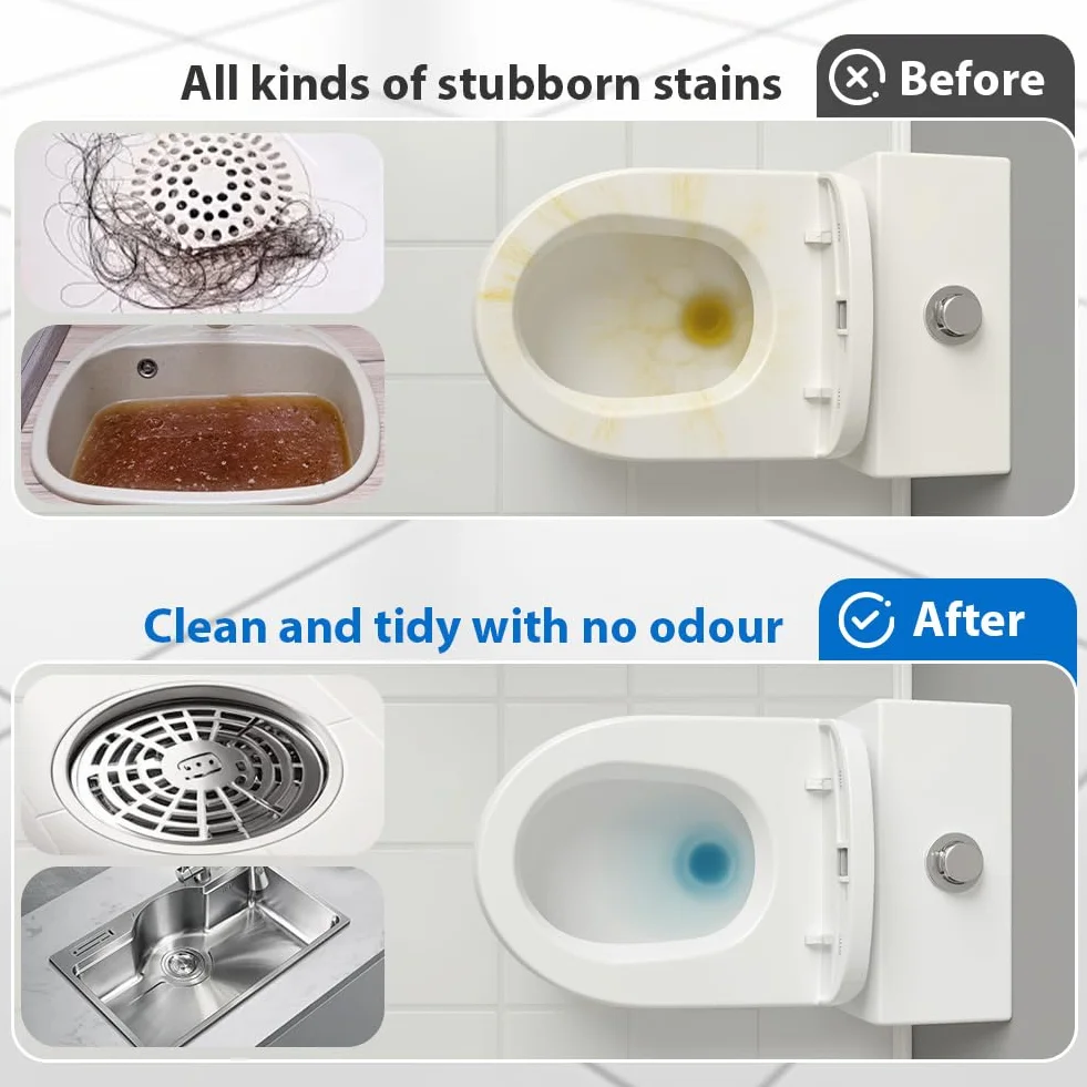 Powerful Pipe Dredging Agent, Powerful Quick Cleaning Drain Toilet Cleaner Tool, Disincrostante for Scarichi, Capelli, Kitchen and Toilet Pipelines
