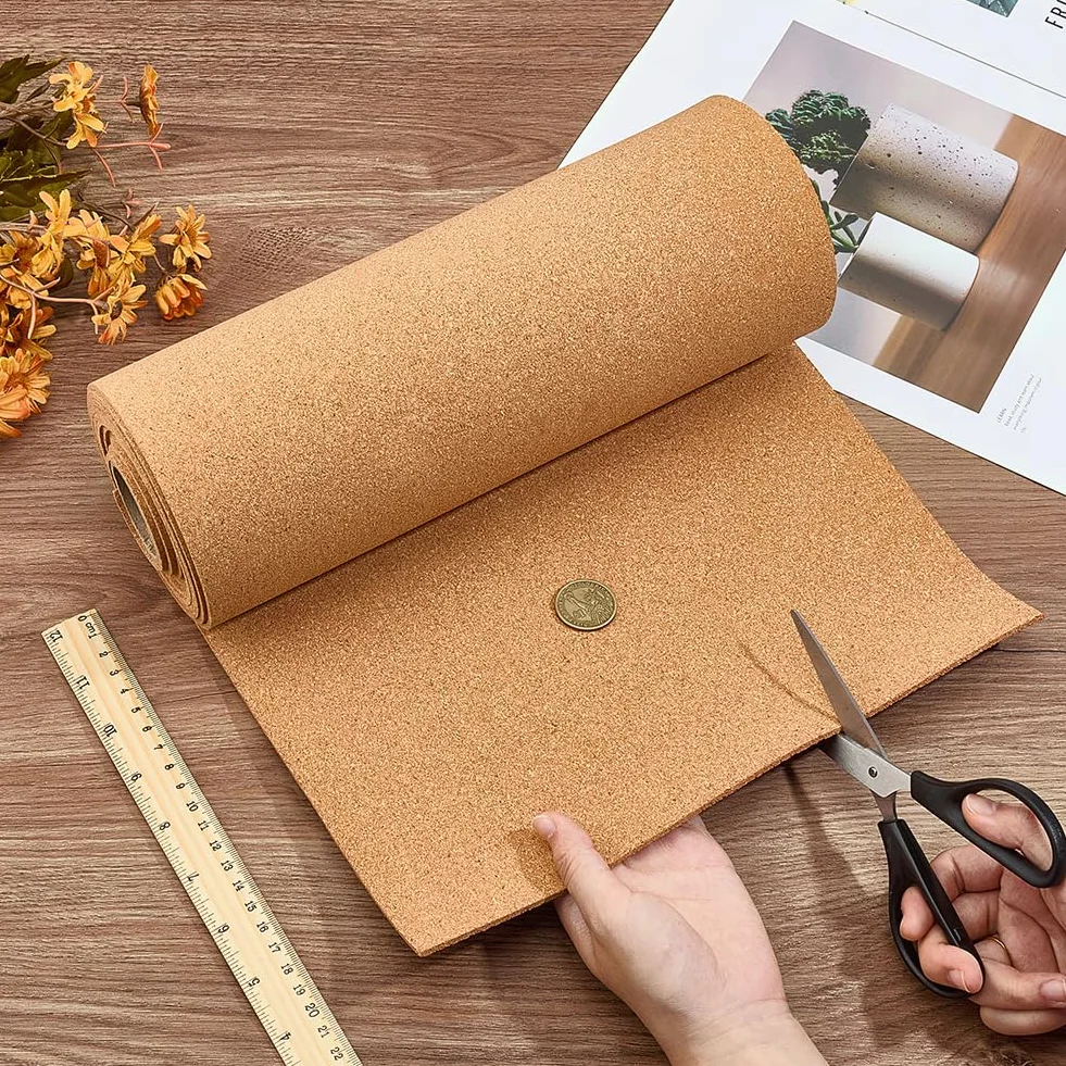 OLYCRAFT Grandi Rotolo di Sughero 3mx30cm Spessi 3mm Naturale per Pareti Bacheche Decorazione