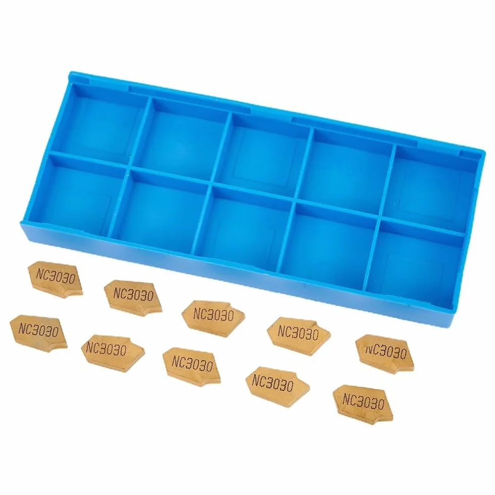 Inserti da taglio in carburo SP300 NC3020 GTN-3 3 mm per CNC scanalature YBC251 oro, 10 pezzi