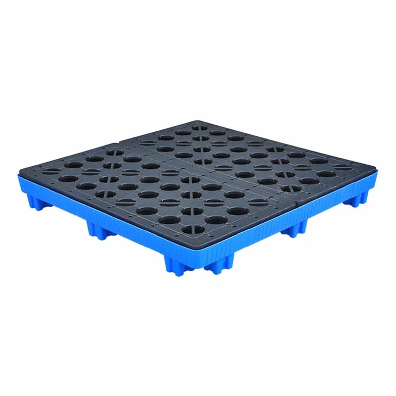 Pallet di contenimento industriale per fusti di olio 120 x 120 x 17 cm 2 confezioni