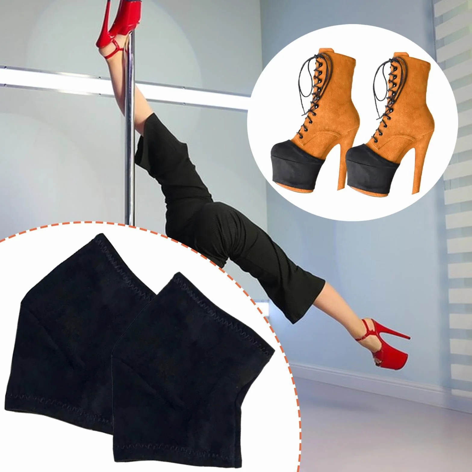 Scarpe da Pole Dance Professionale XXL con Calzini e Accessori