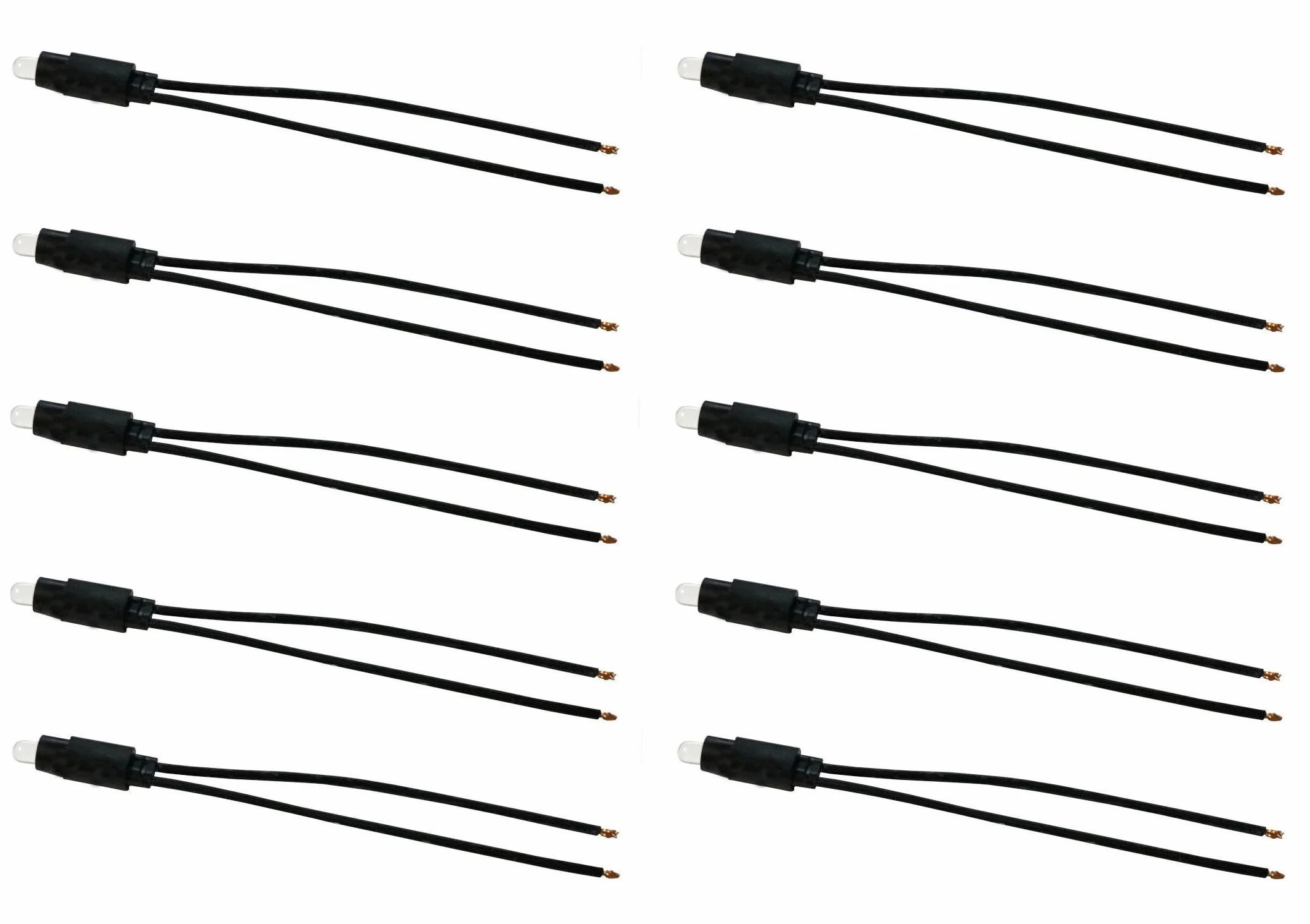 Set 10 pezzi - Spia LED Segnalazione Interruttore 0.5W 220V Luce Bianca Fredda 6500K Compatibile Serie Civili - Bianco - Diametro 5 mm