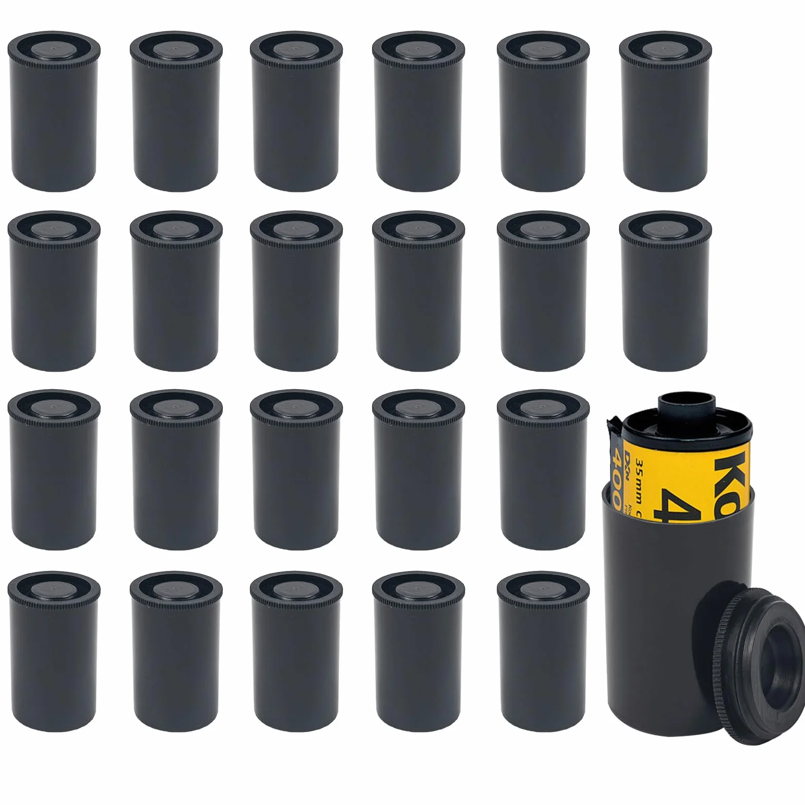 30 Pezzi film canister, plastica con coperchio, pellicole scatole, lattine di film riutilizzabili per conservare piccoli oggetti, accessori, contenitori lattine