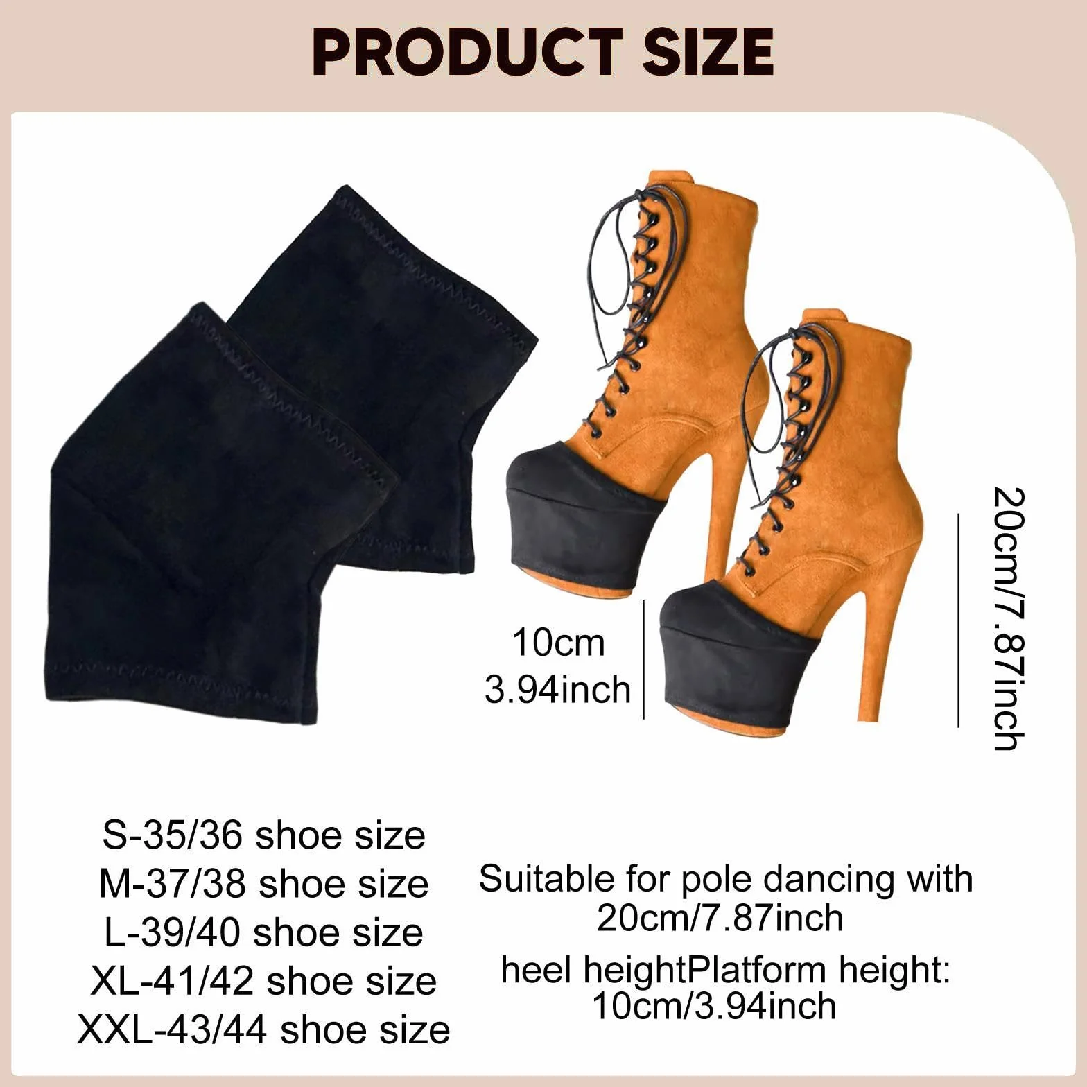 Scarpe da Pole Dance Professionale XXL con Calzini e Accessori