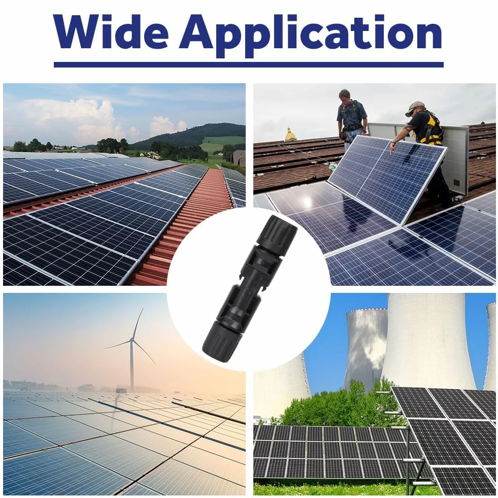 Connettori Solari IP67 Impermeabile Maschio e Femmina per Pannelli Fotovoltaici PV con 2 Chiavi Inglesi