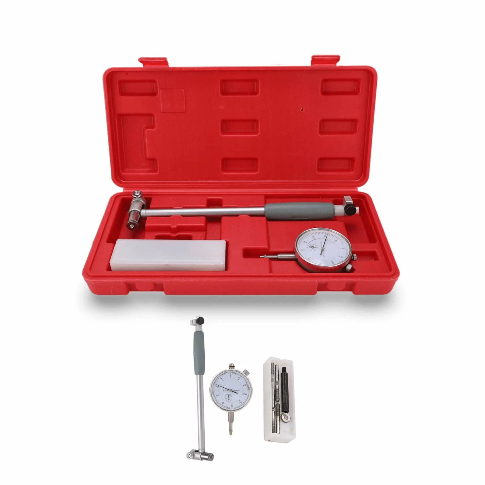 Alesametro, Indicatore di Diametro da 50 a 160 Mm, Strumenti Industriali Calibro Alesaggio del Quadrante Kit di Strumenti del Cilindro del Motore di Misurazione, Precisione di Livello 0,01 Kit di