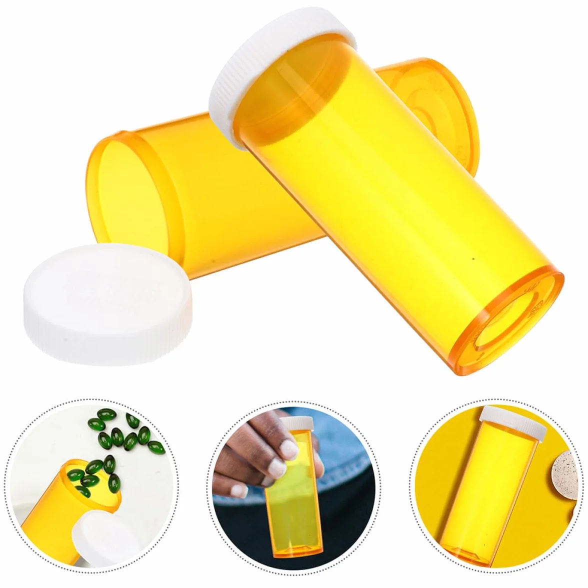 Abaodam Portapillole da Viaggio 10 Pezzi Contenitori Plastica per Pillole Vuoti Organizzatore Medicinali