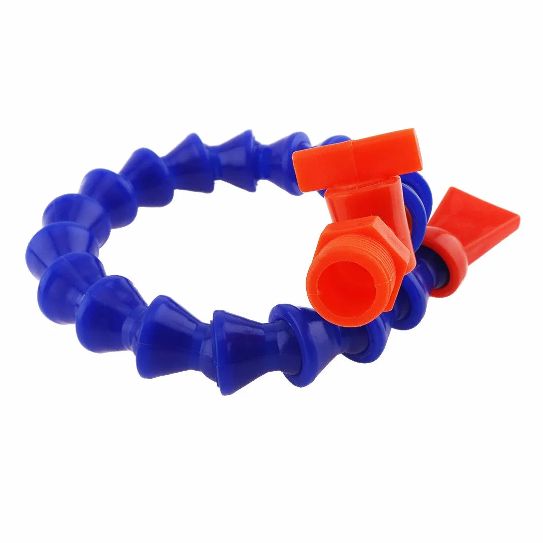 Tubo Flessibile del Liquido di Raffreddamento dell'Acqua con Filettatura da 1/4", Tubo di Raffreddamento in Plastica Regolabile con Ugello Piatto con Interruttore Blu