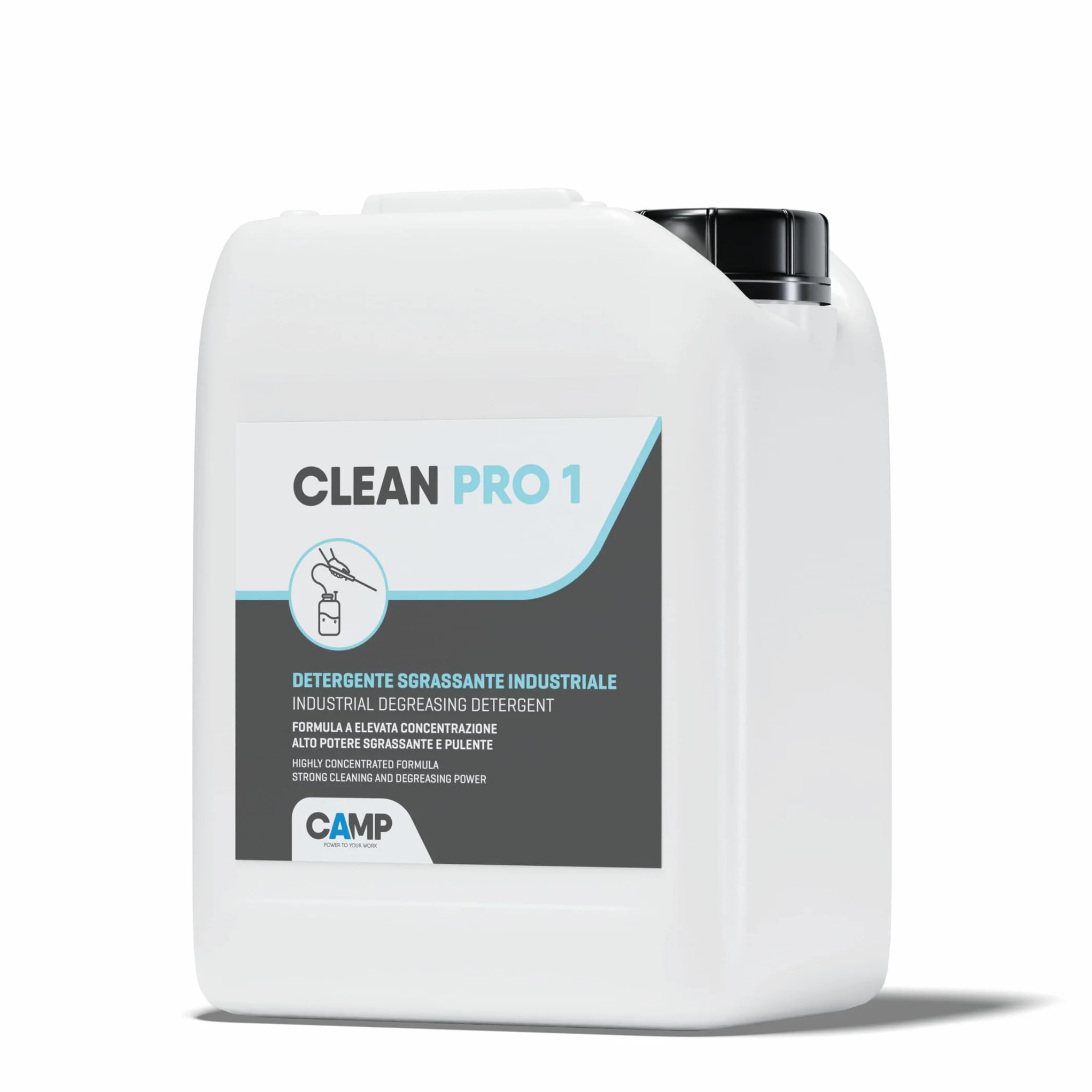 Detergente Sgrassante Industriale Alta Concentrazione per Pavimenti, Compatibile Macchine Lavasciuga, 5 L