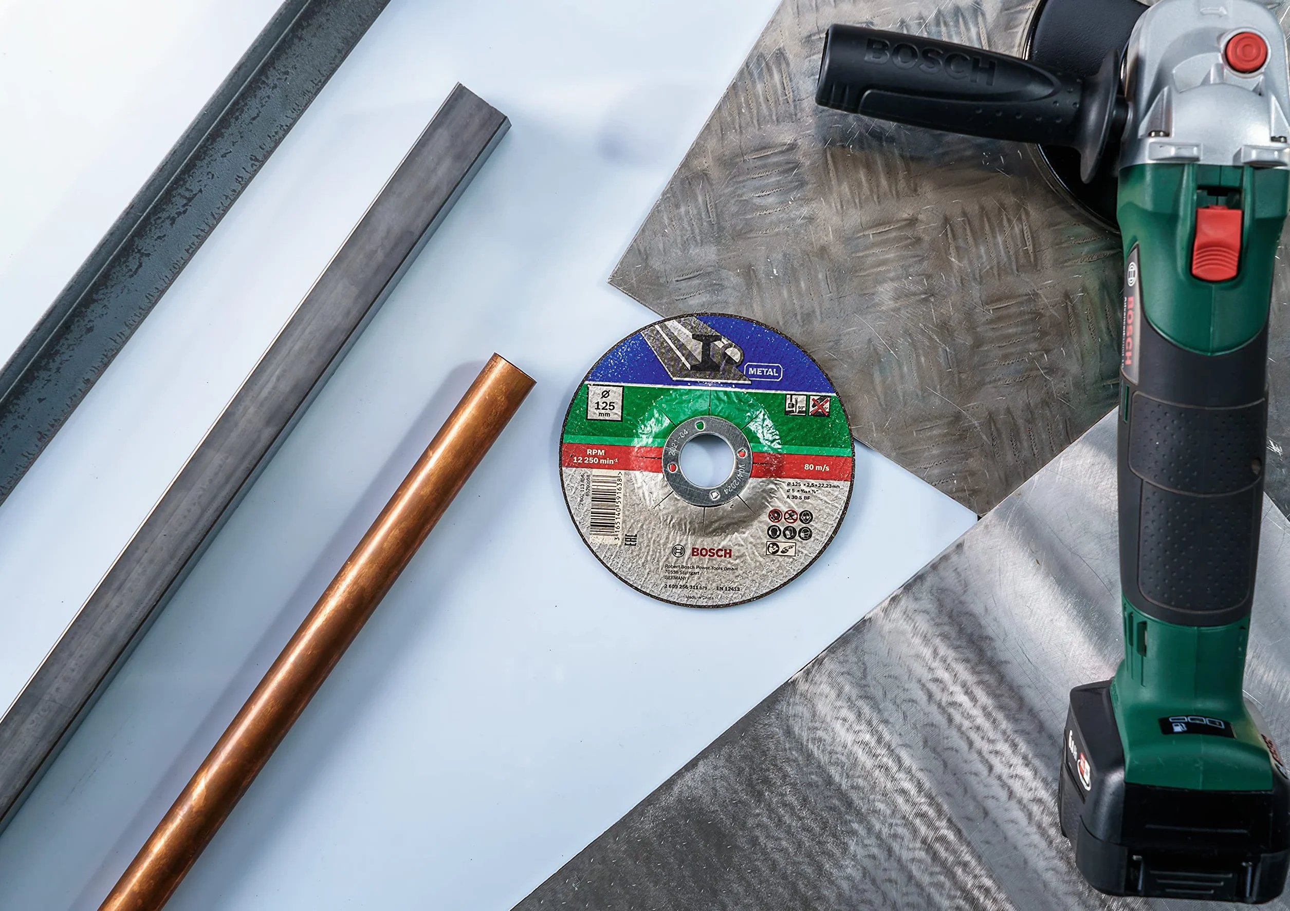 Bosch Home And Garden Dischi 5 Pezzi, Per Metallo, Adatto Per Smerigliatrici Angolari Manuali Con Diametro Del Disco Da 125 Mm, Accessori Per Smerigliatrice Angolare, 125 X 22.23 X 2.5 Mm
