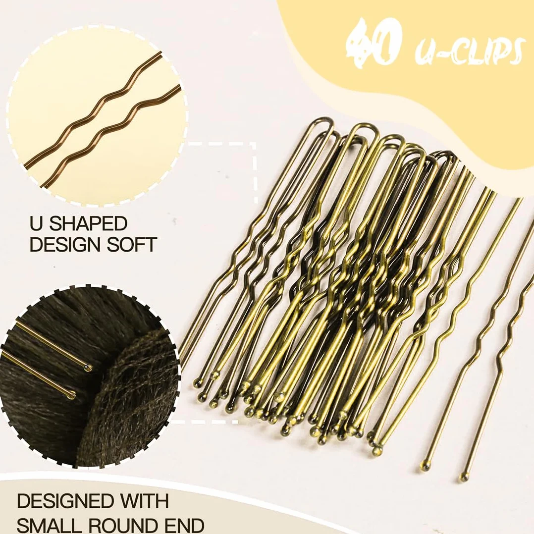 Retine Capelli Chignon 20 Pezzi Invisibili 40 Forcine Capelli Forma U Elastiche Oro