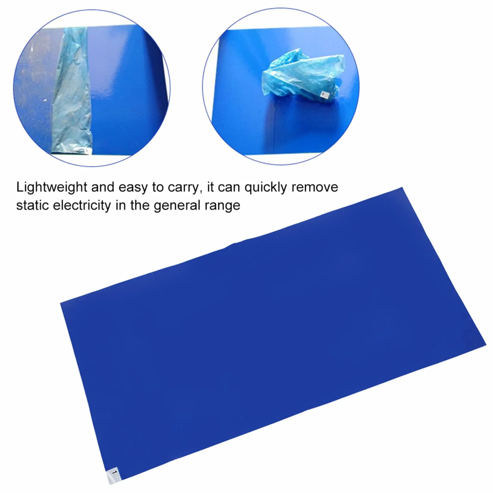 Tappetino Adesivo per Camere Bianche 18x36 Pollici 10 Pezzi Blu