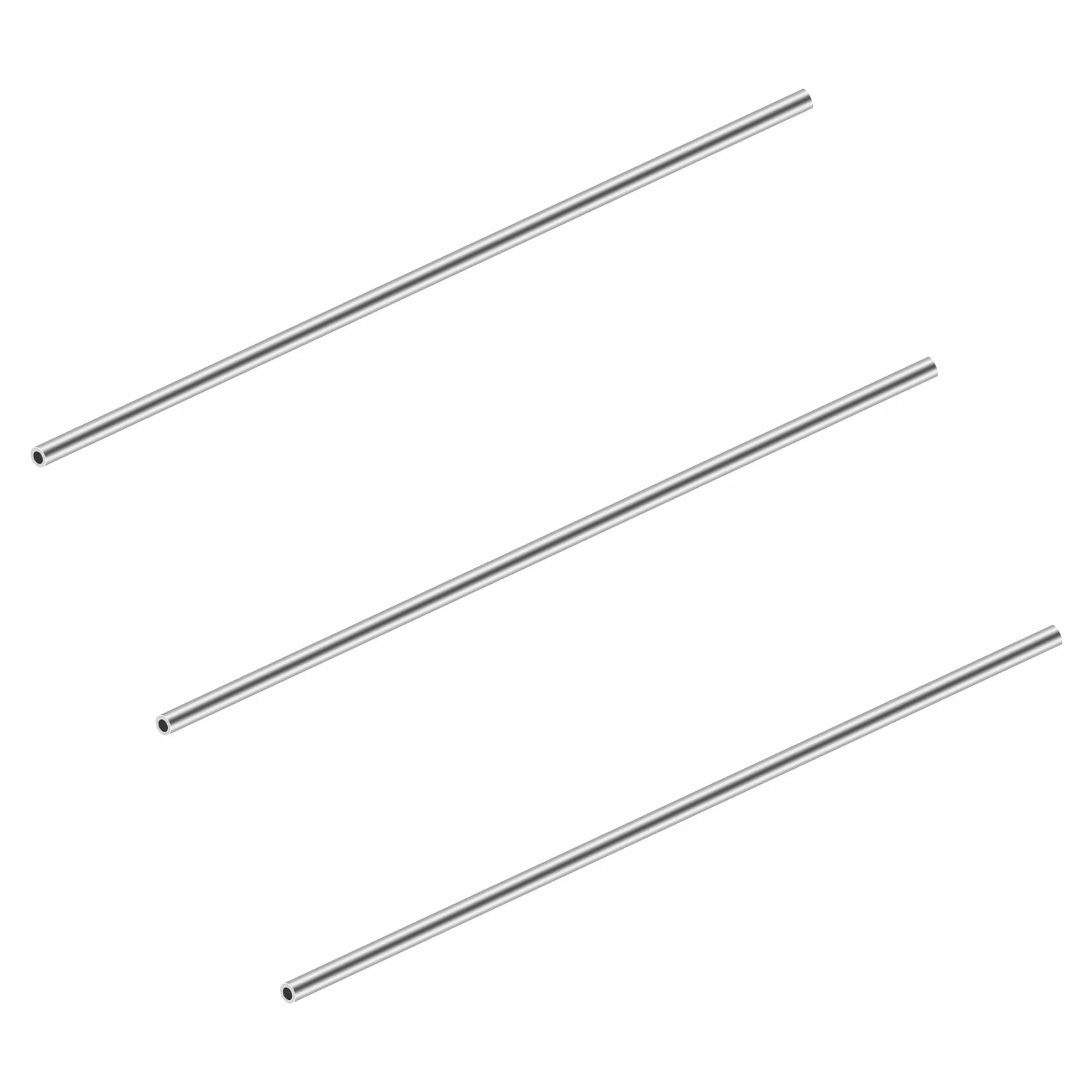 Tubi in acciaio inossidabile 304 diametro esterno 5 mm spessore 1 mm lunghezza 250 mm rotondo senza cuciture 3 pezzi