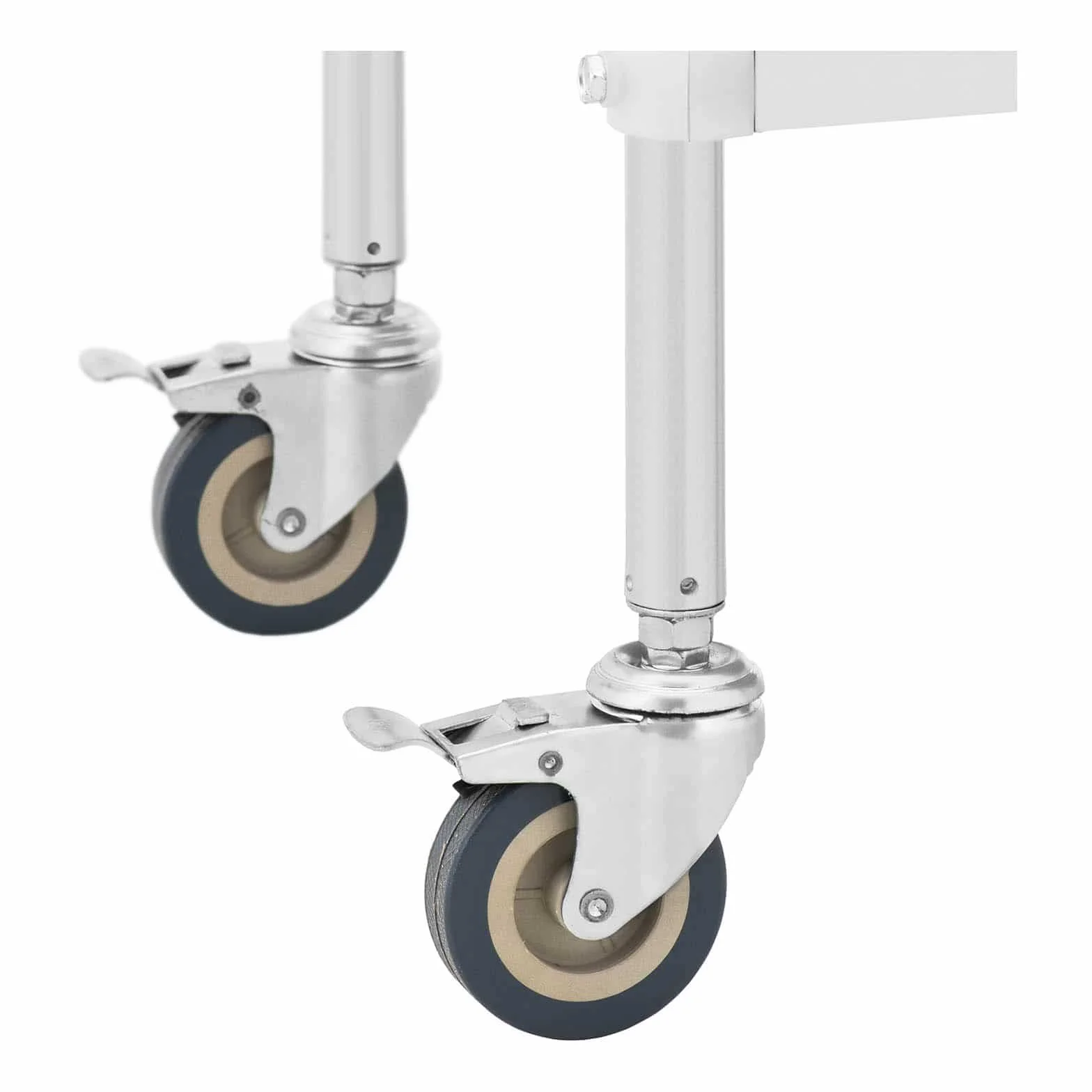 Steinberg Systems SBS-LF-132 - Carrello da laboratorio in acciaio inox, 2 ripiani, 74 x 44 x 13 cm, 2 cassetti, 20 kg